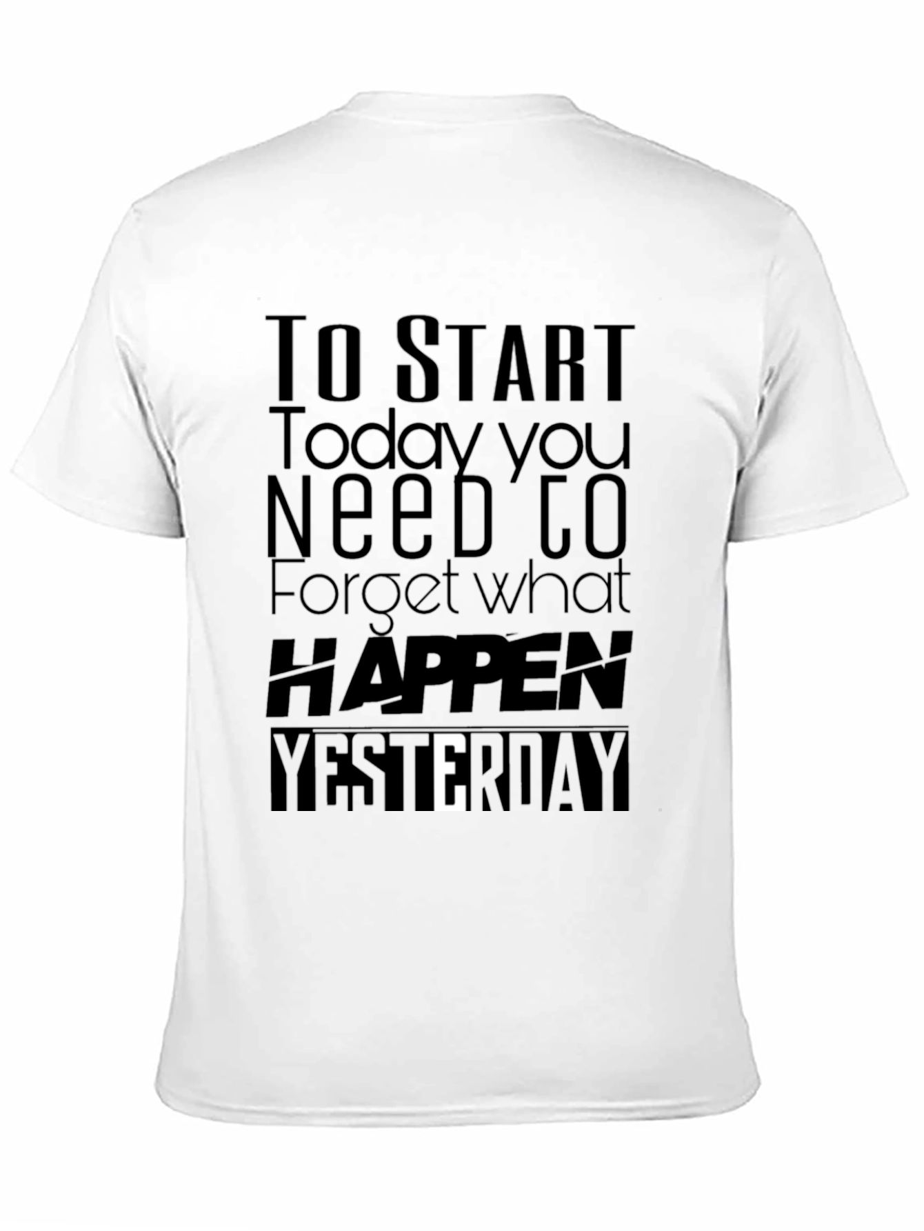 Black Motivational Black T-Shirt: Start Today view 11