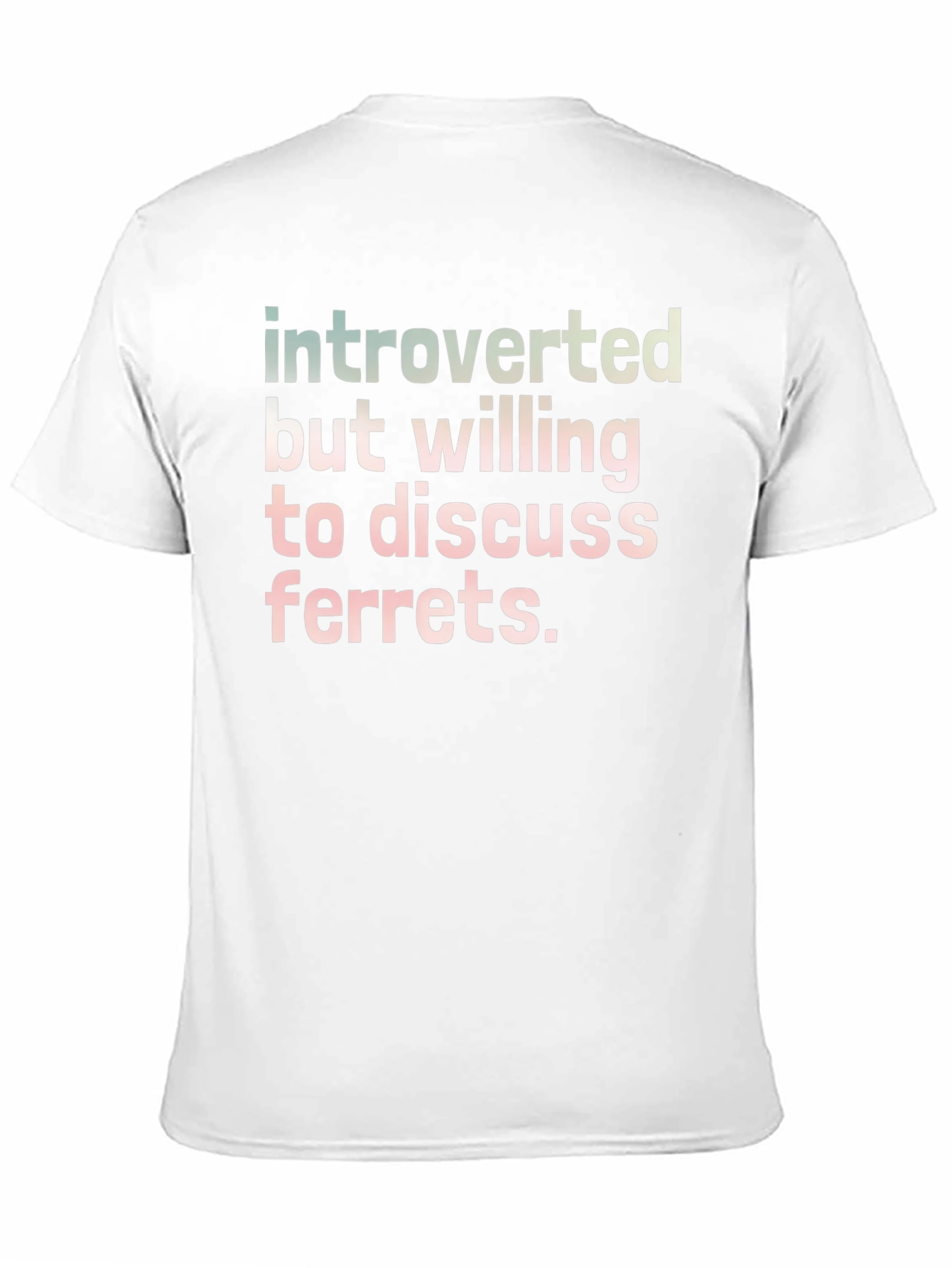 Black Introverted Ferret Discussion T-Shirt view 11