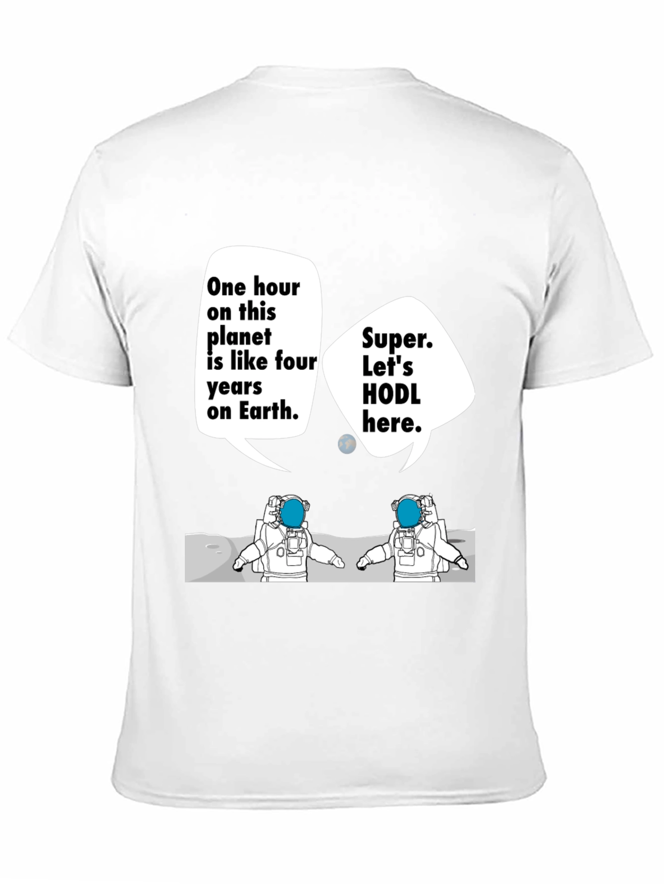 Black HODL Astronauts Black T-Shirt - Crypto Meme view 11