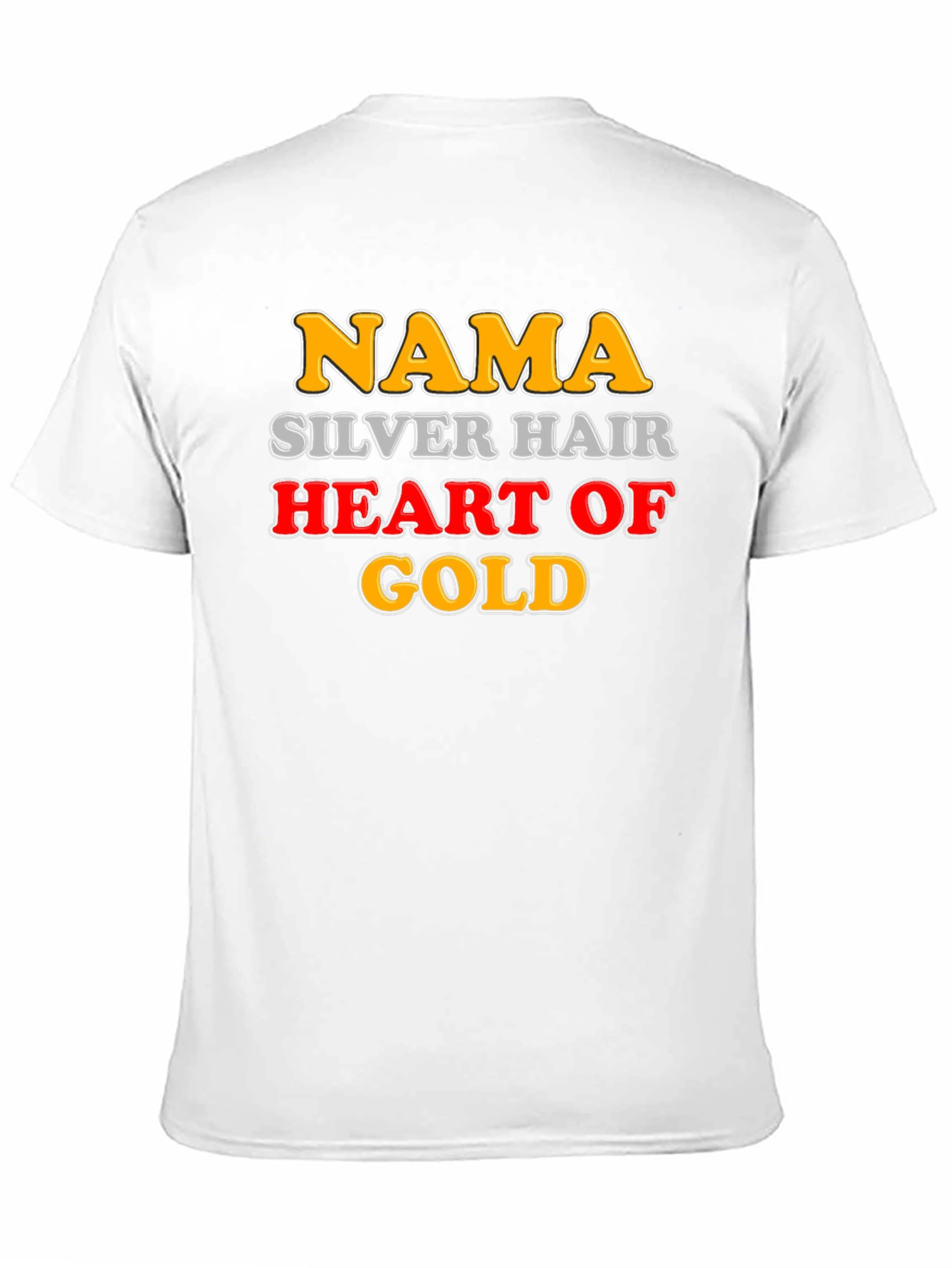 Black Nama Silver Hair Heart of Gold Novelty T-Shirt view 11
