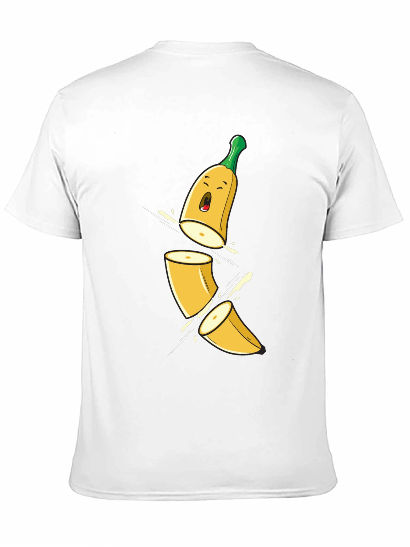Black Sliced Banana Cartoon T-Shirt view 11
