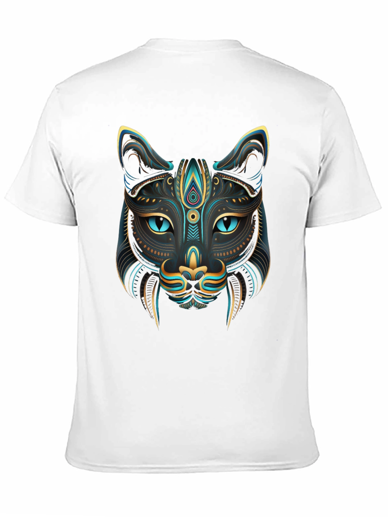 Black Mystic Cat Graphic Tee - Stylish Men's T-Shirt view 11