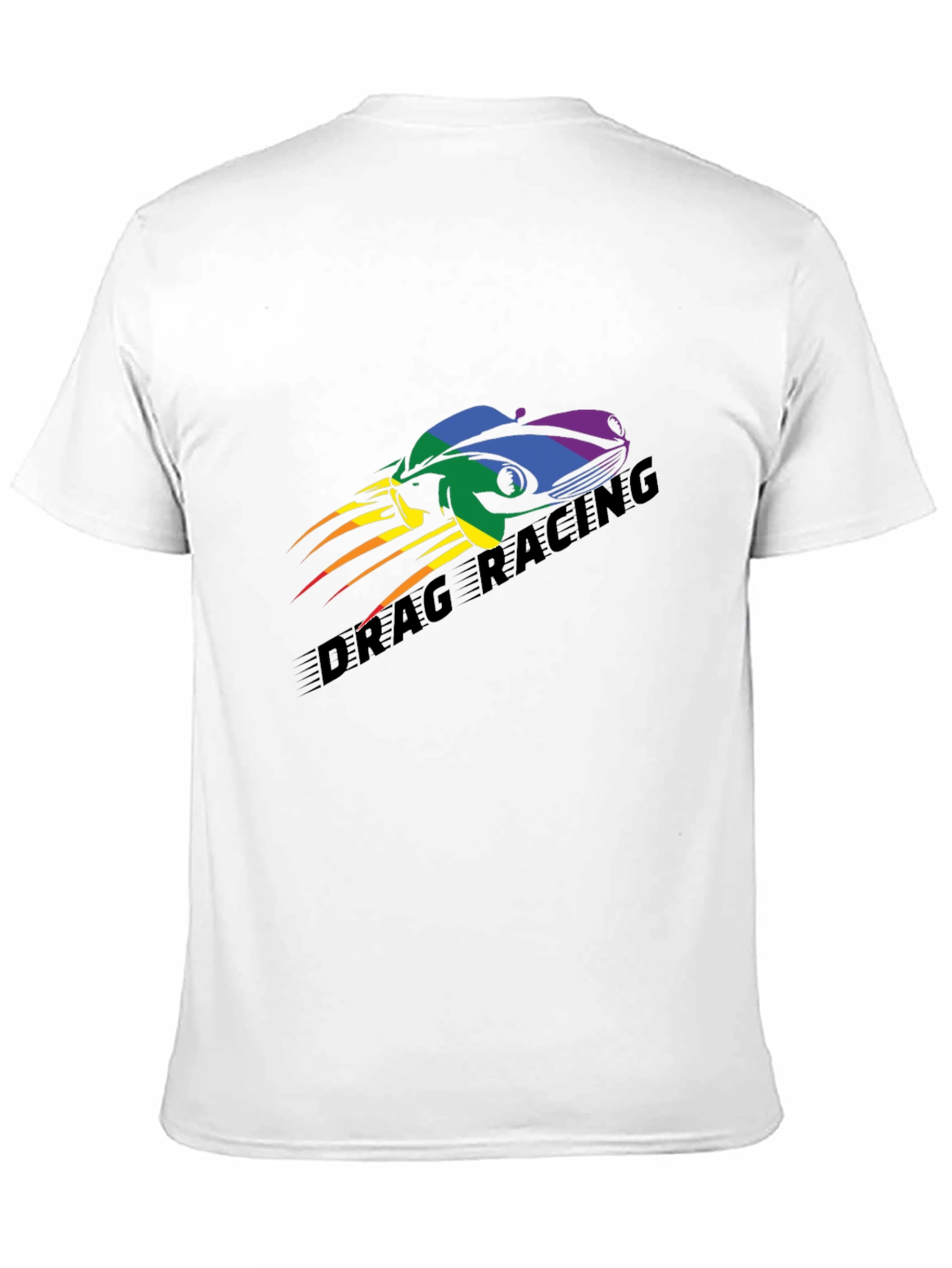 Black Drag Racing Pride T-Shirt - Black, Car Design view 11