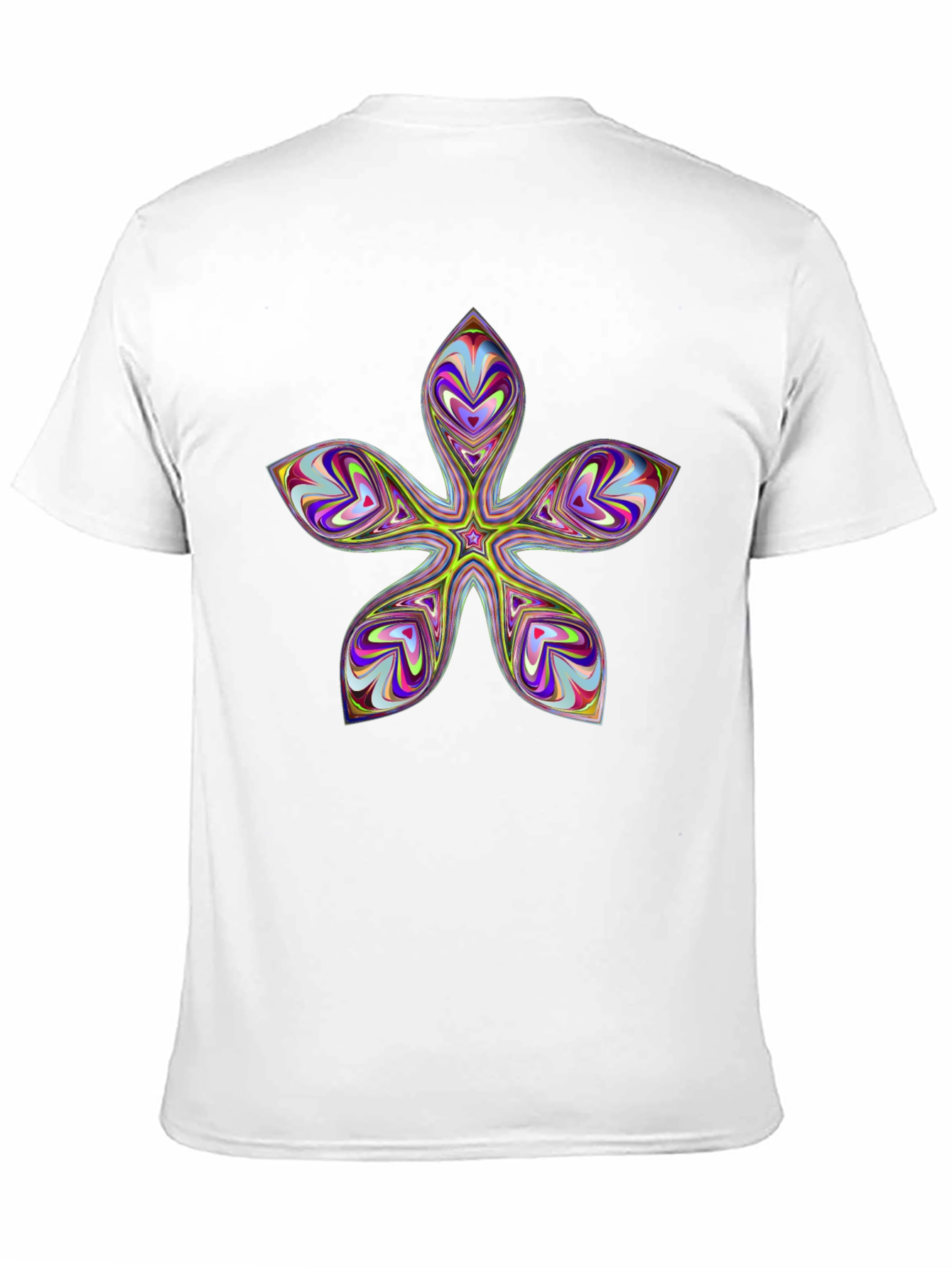 Black Abstract Floral Graphic Black T-Shirt view 11