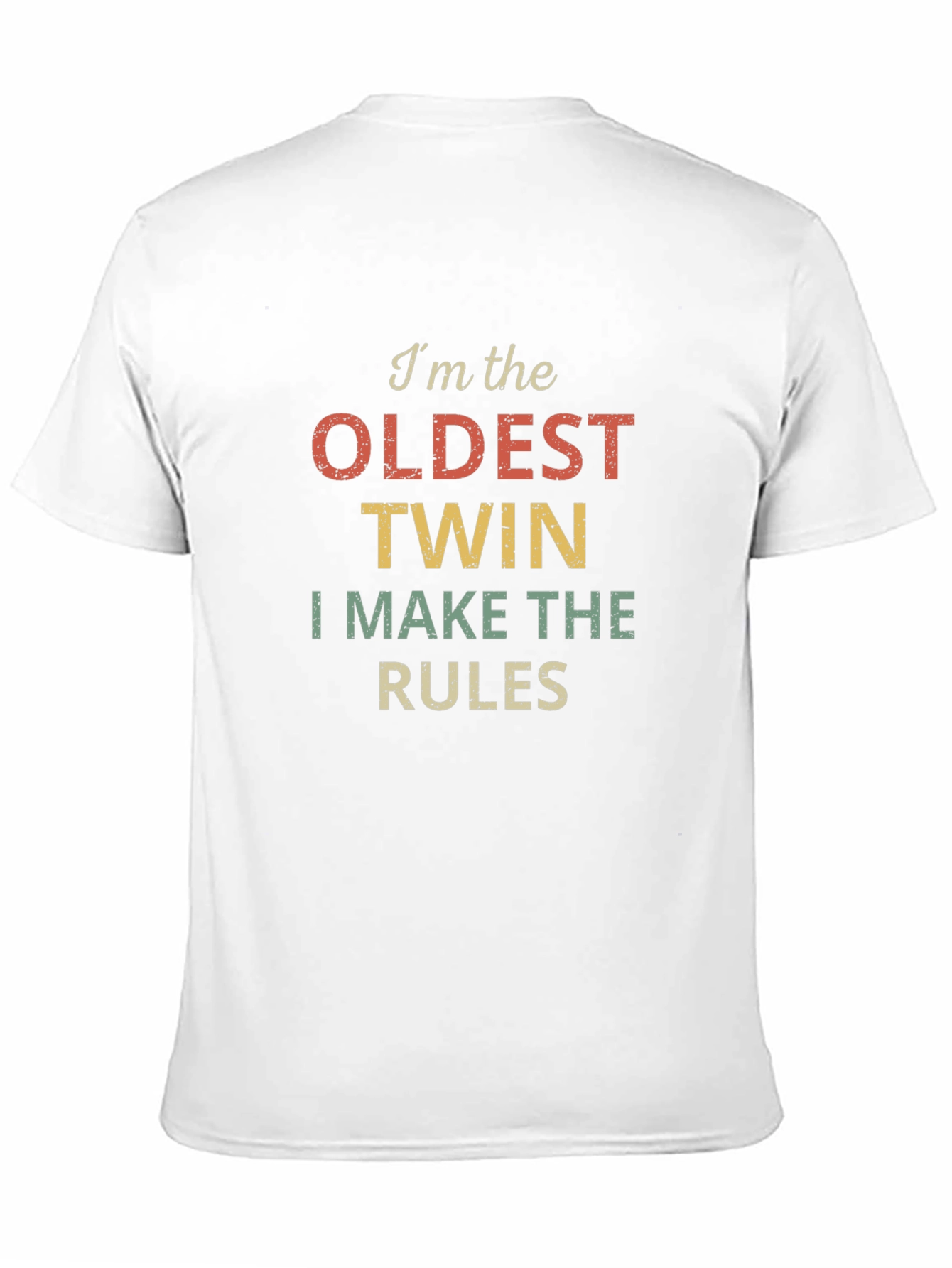 Black Oldest Twin Rule Maker Novelty T-Shirt view 11