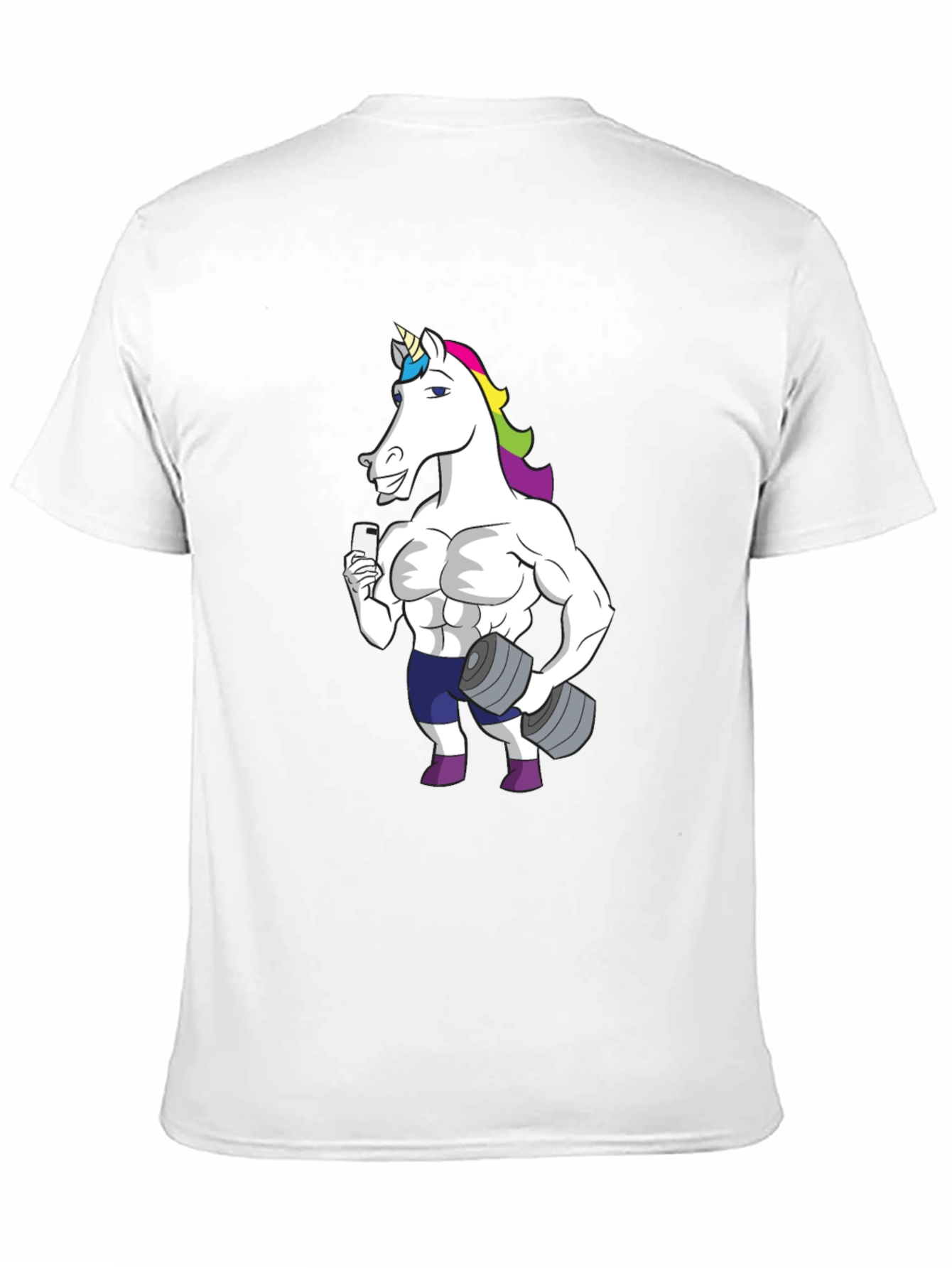 Black Unicorn Gym Workout T-Shirt - Black view 11