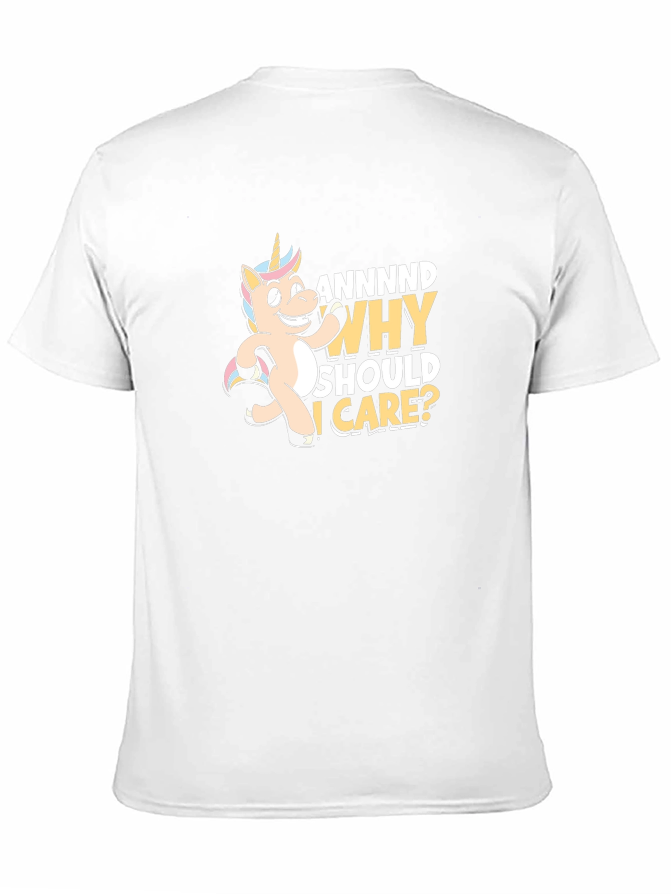 Black Funny Unicorn T-Shirt - Why Should I Care? view 11