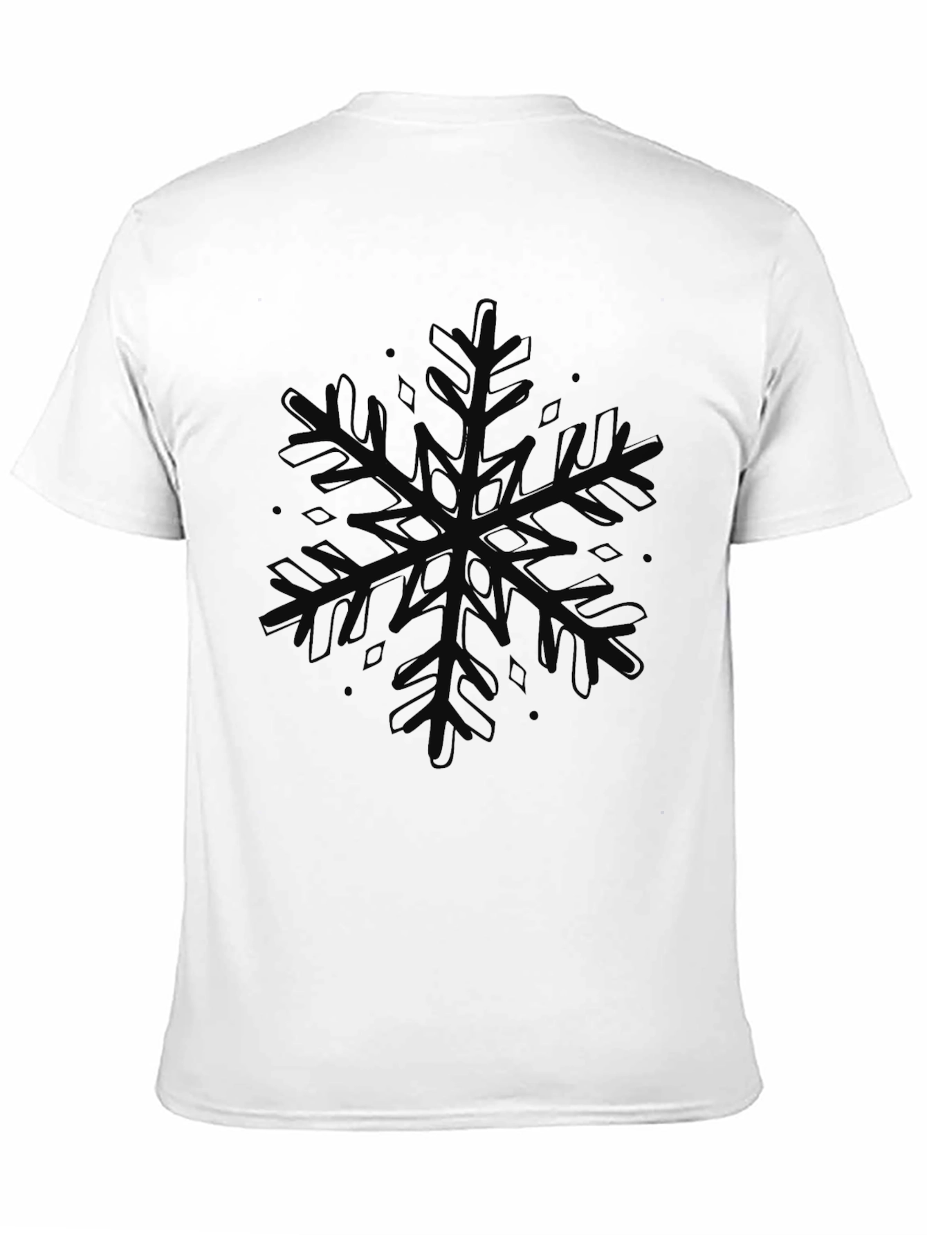 Black Snowflake Graphic Black T-Shirt view 11