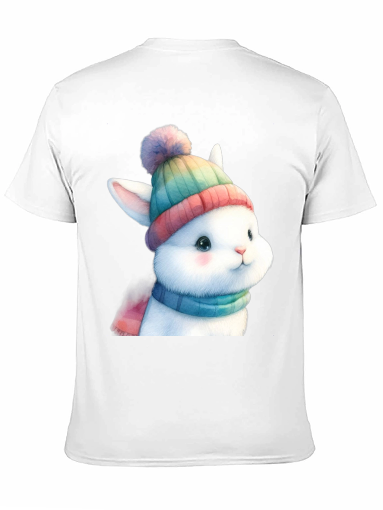 Black Winter Bunny T-Shirt - Cute & Cozy view 11
