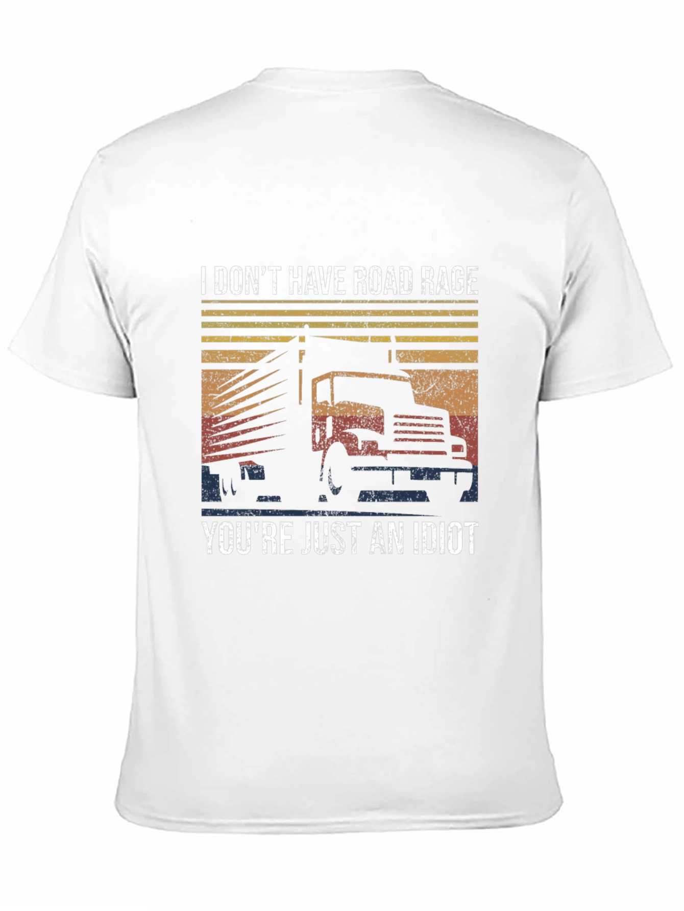 Black Funny Trucker Road Rage Black Graphic Tee view 11