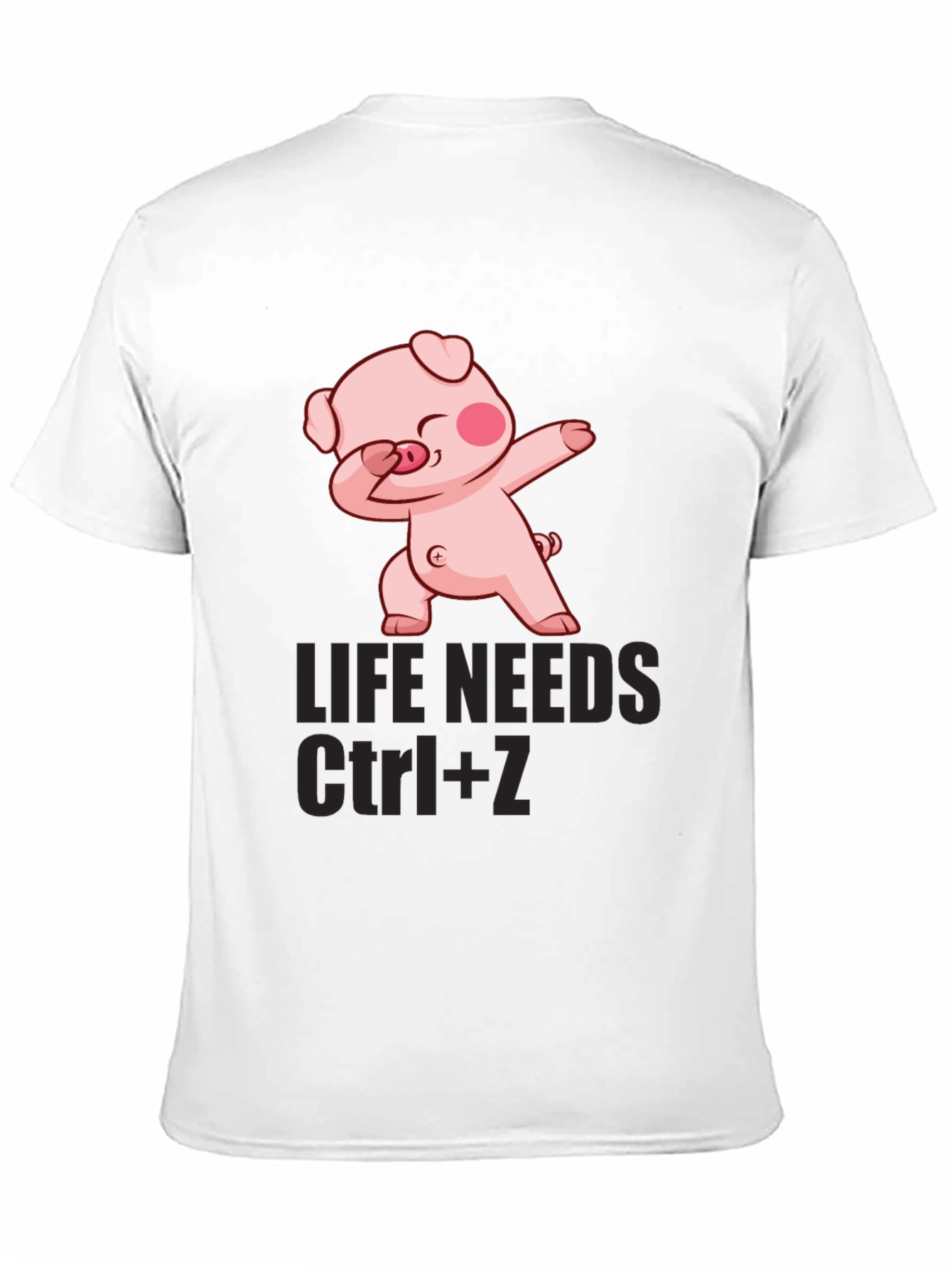 Black Life Needs Ctrl+Z Pig Dab Graphic Tee view 11
