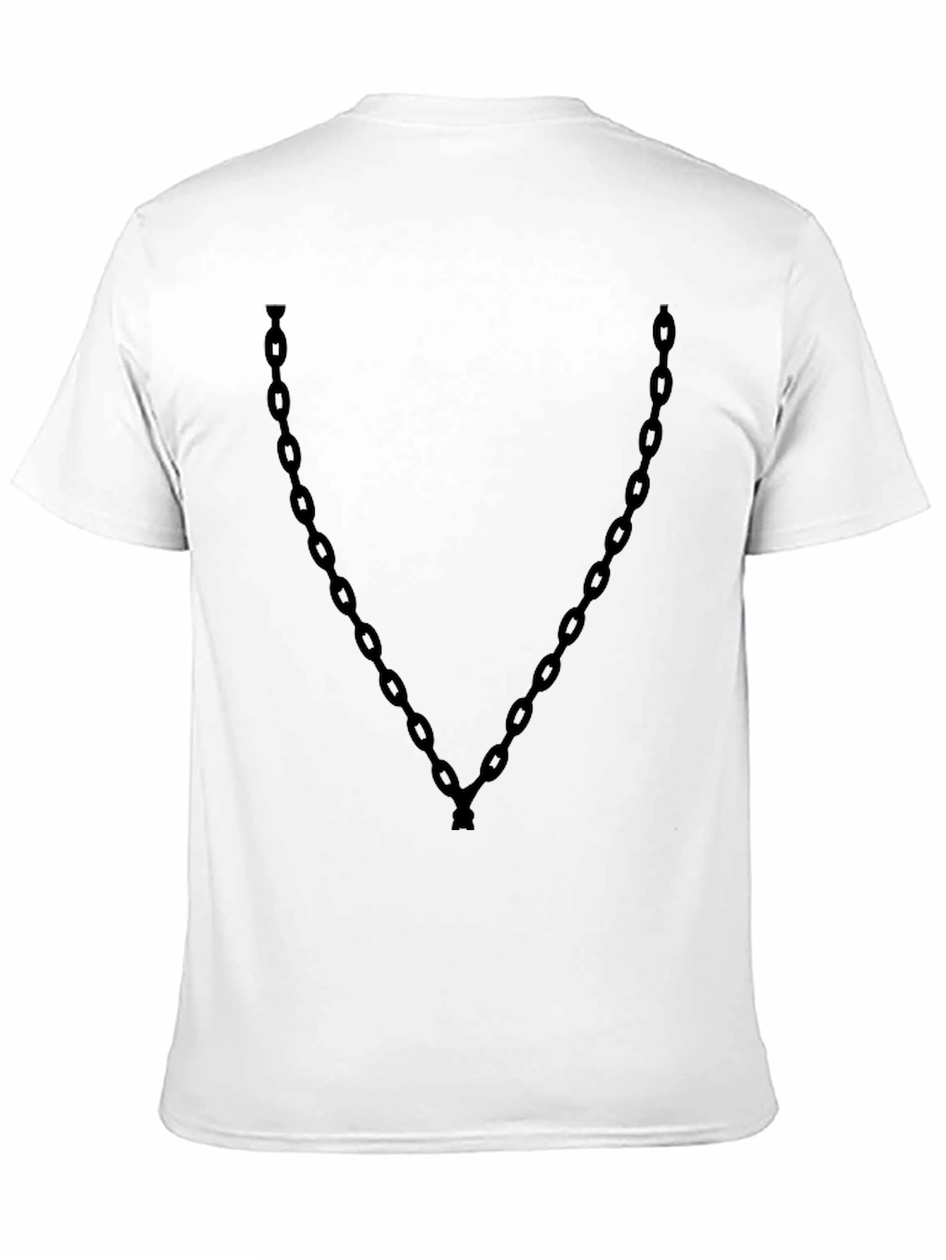 Men's Black Chain Graphic Tee - Cool Casual Style - 11