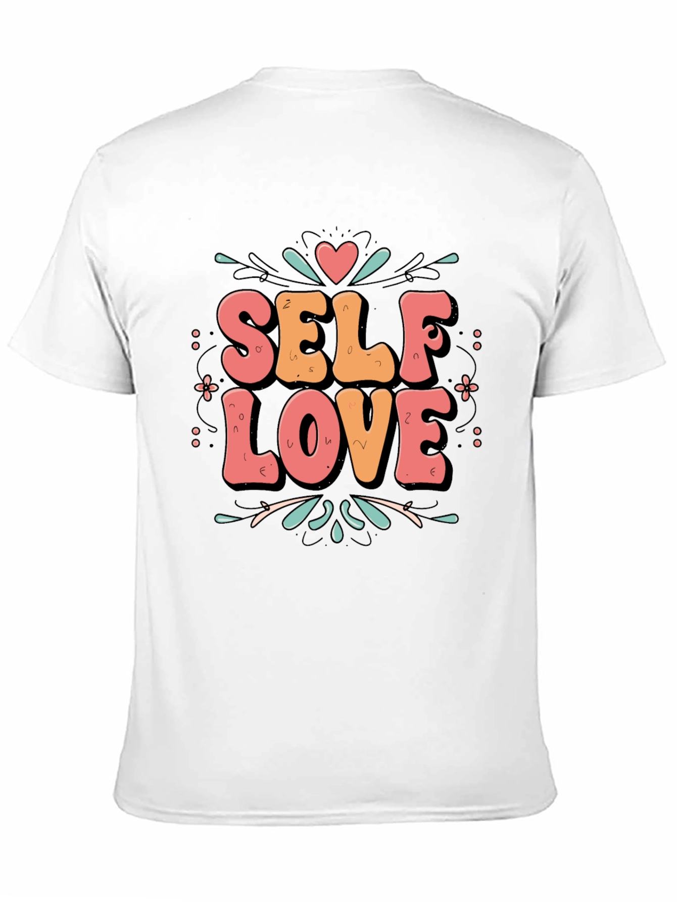 Black Self Love Graphic Tee - Trendy Black T-Shirt view 11