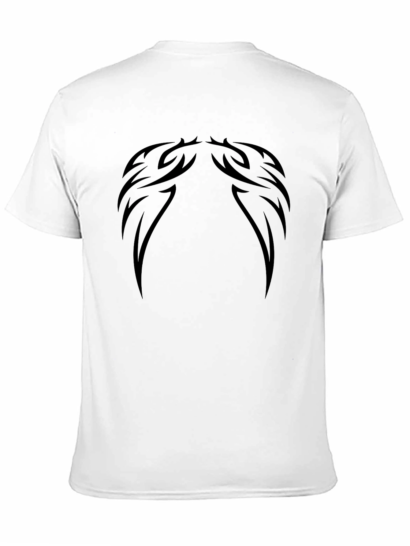 Black Tribal Wings Graphic Black T-Shirt view 11