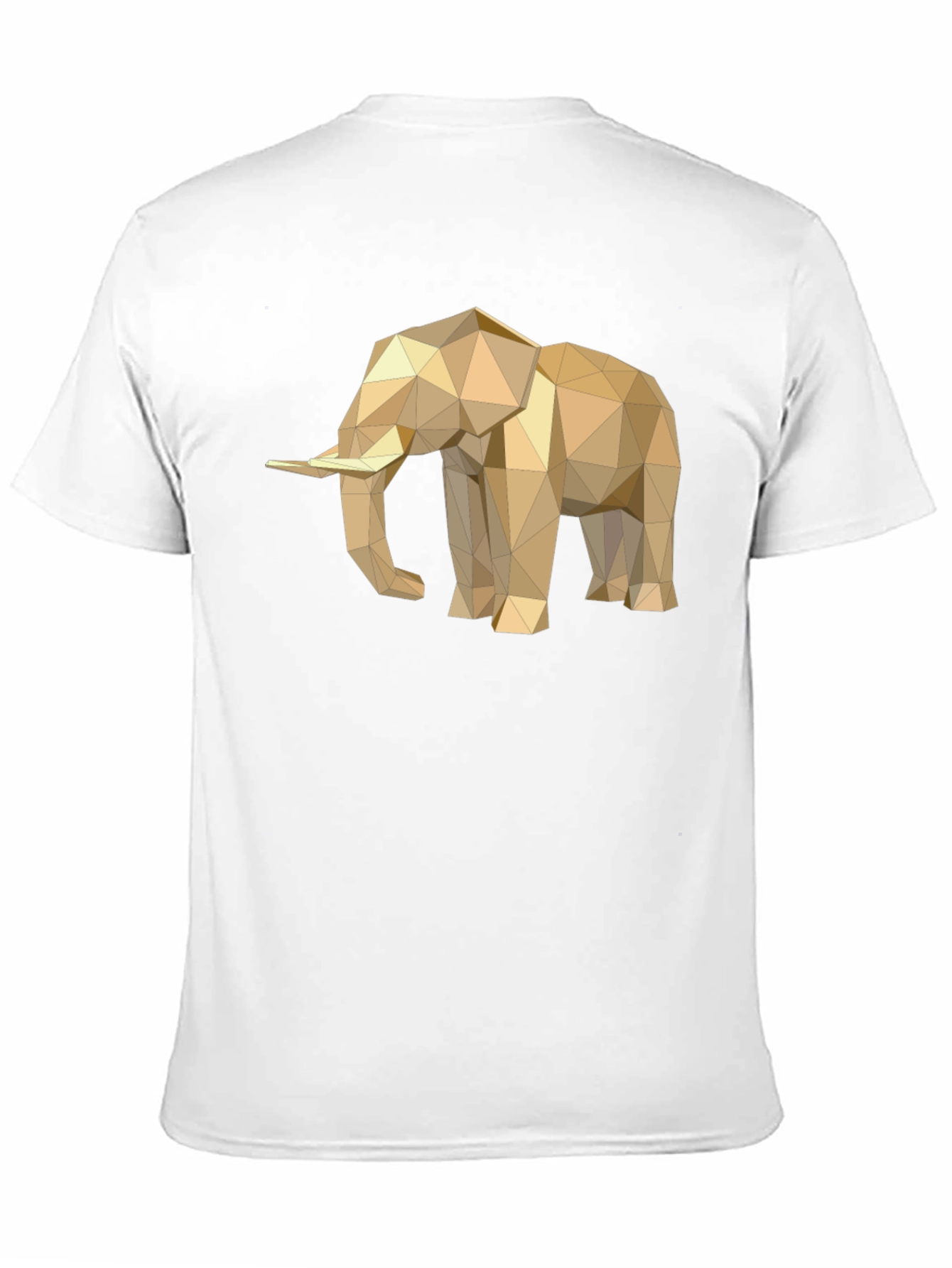 Black Geometric Elephant Tee - Modern Minimalist Design view 11
