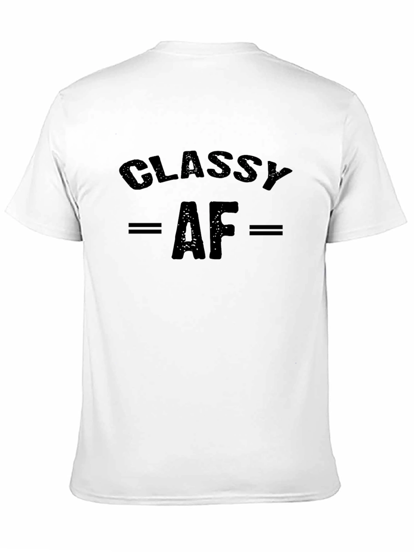 Black Classy AF Graphic T-Shirt - Unisex Crew Neck view 11