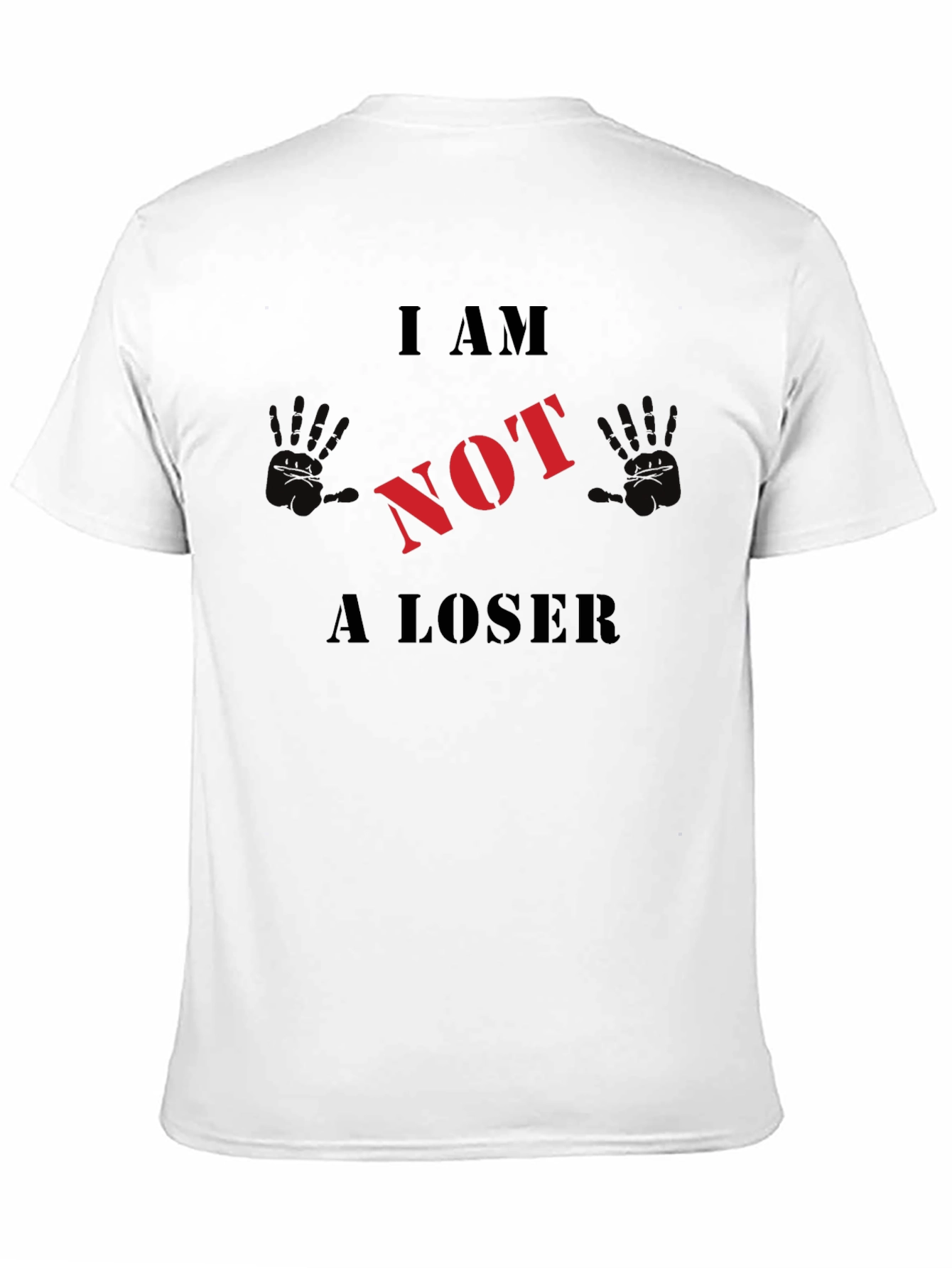 Black I AM NOT A LOSER Graphic T-Shirt view 11