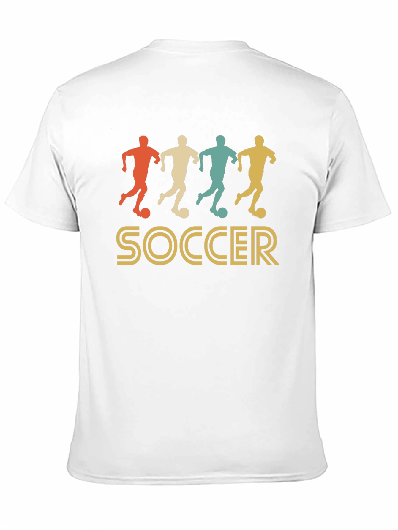 Black Retro Soccer T-Shirt - Vintage Style Tee view 11