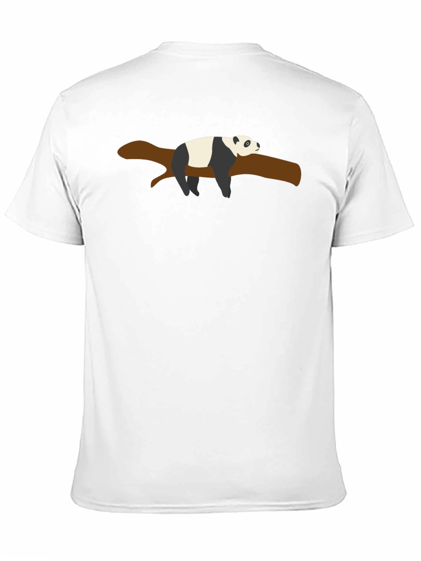 Black Lazy Panda Branch Black T-Shirt view 11