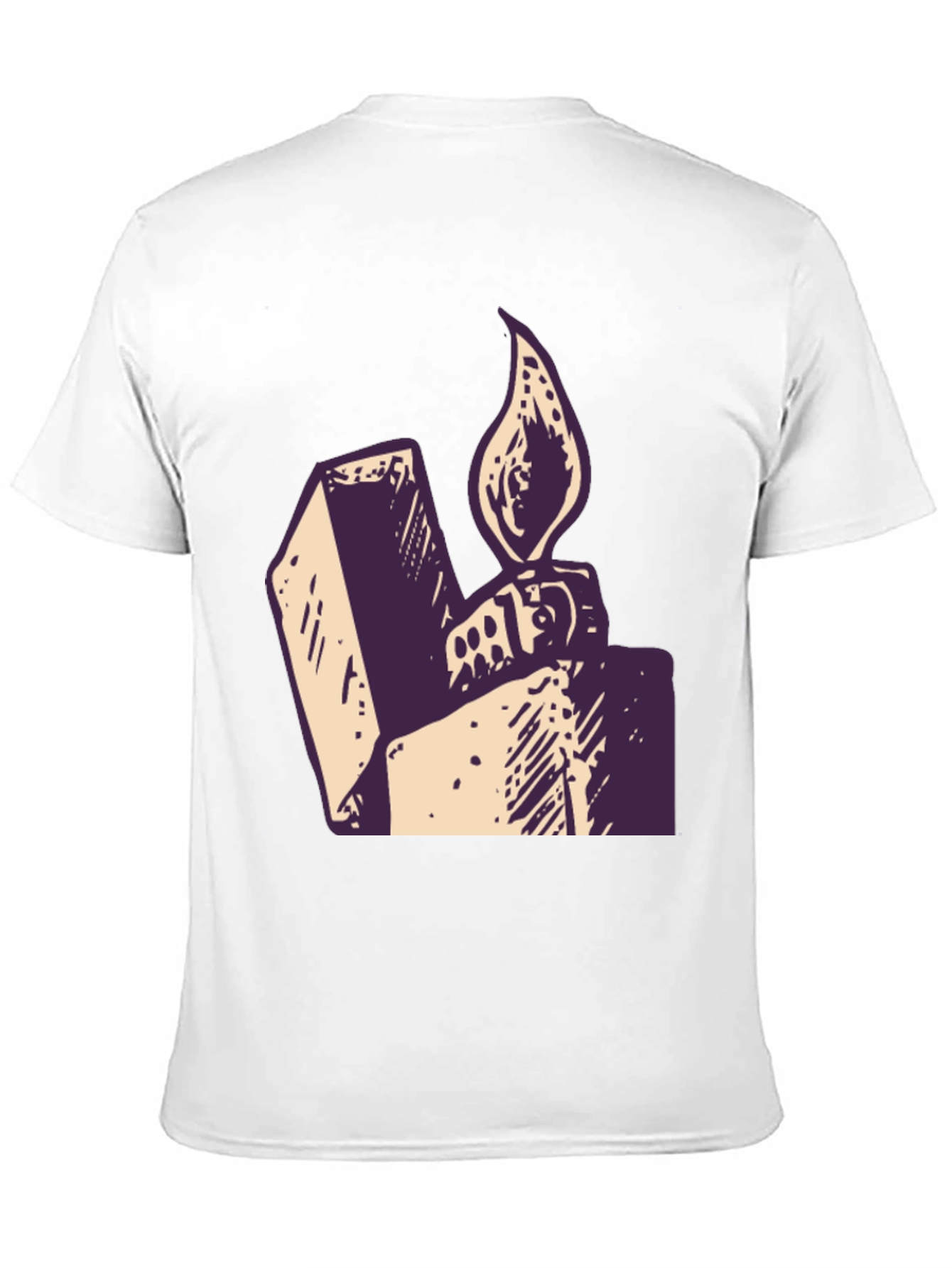 Black Vintage Lighter Graphic Tee - Black Cotton Comfort view 11