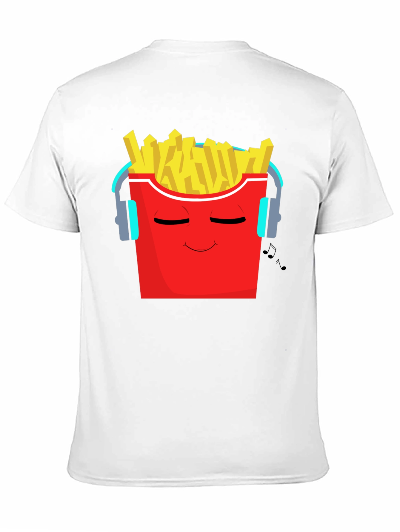 Black Cool Fries Graphic Tee - Music Lover T-Shirt view 11