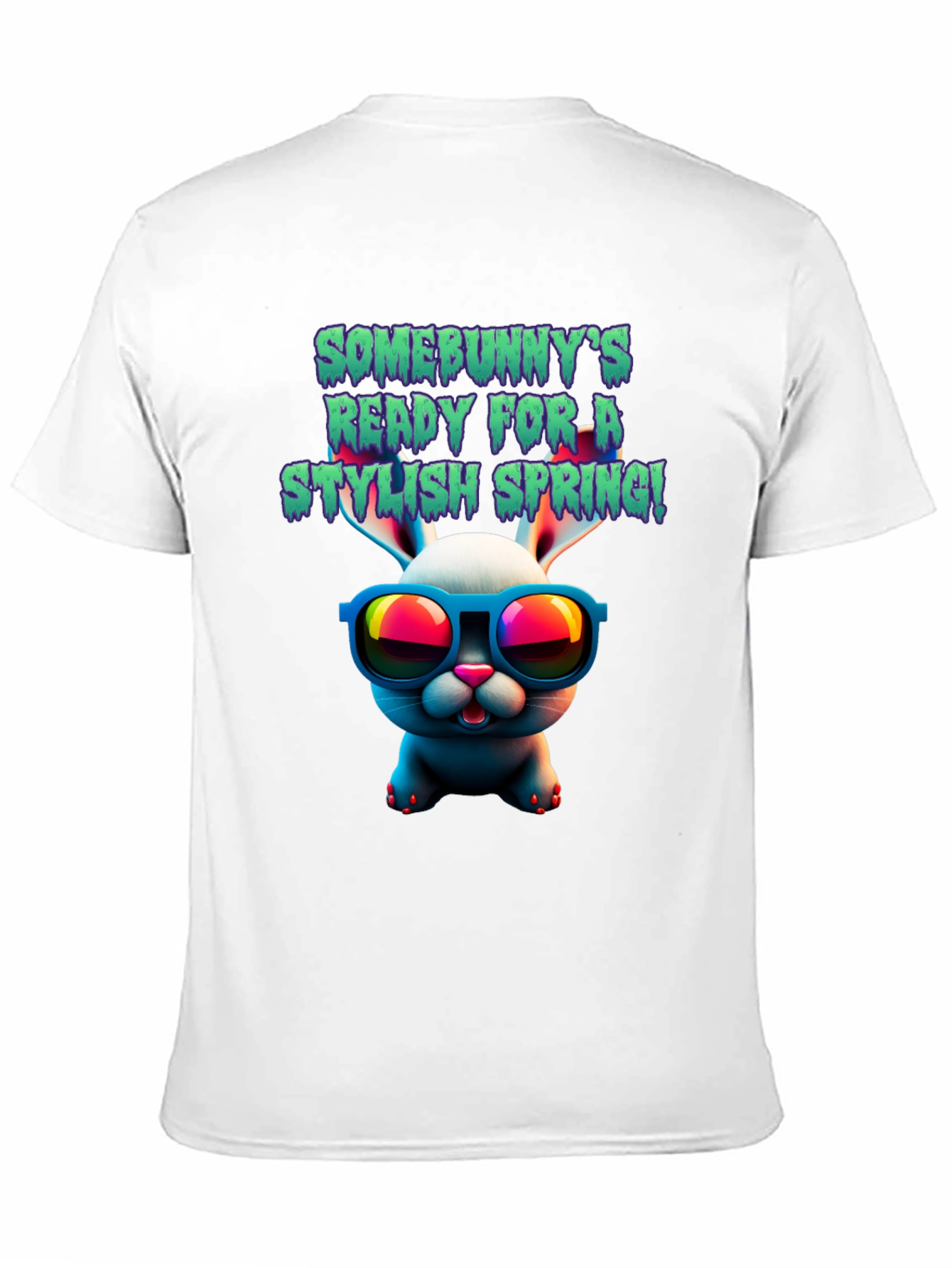 Black Stylish Spring Bunny T-Shirt view 11