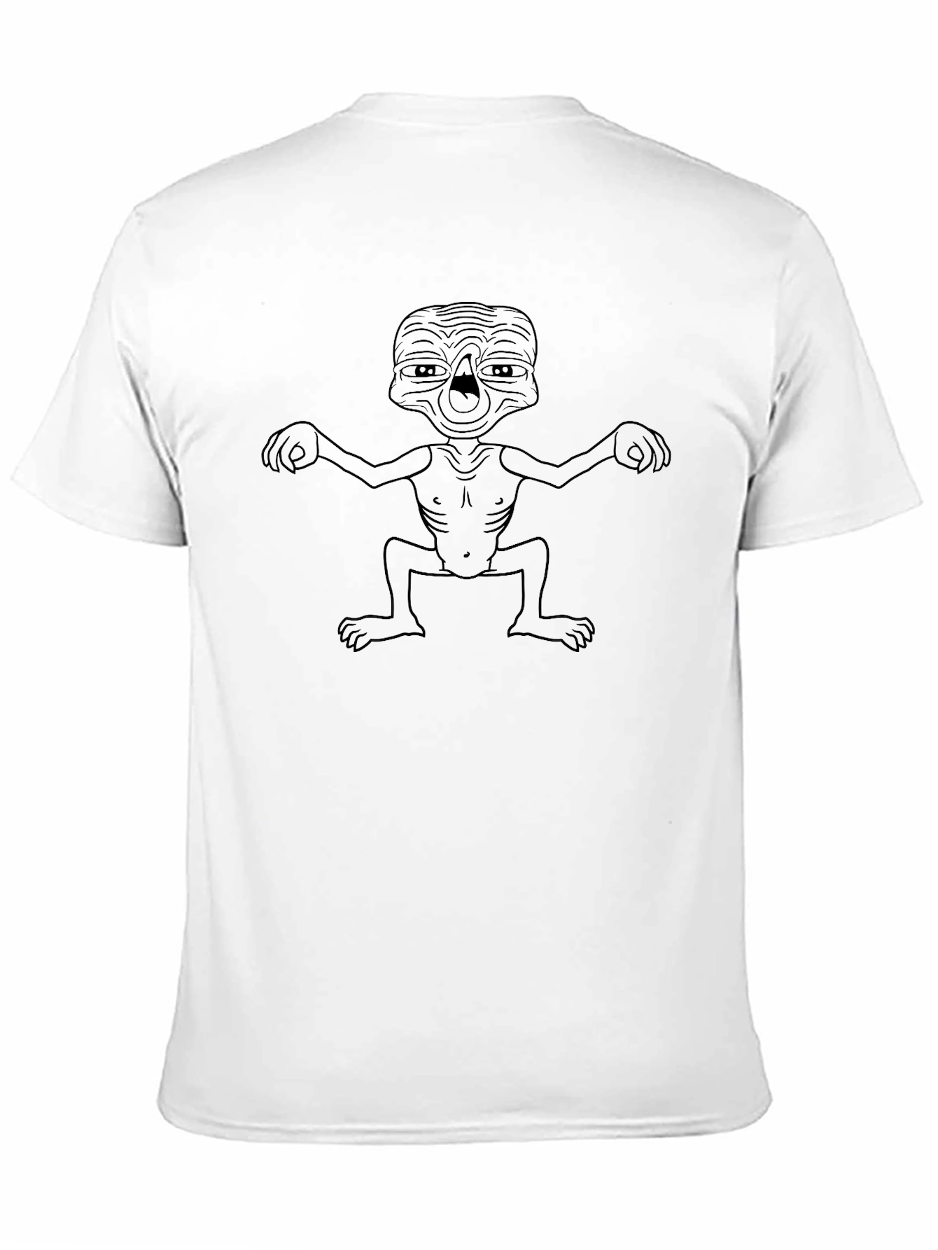 Black Funny Alien Graphic Black T-Shirt view 11
