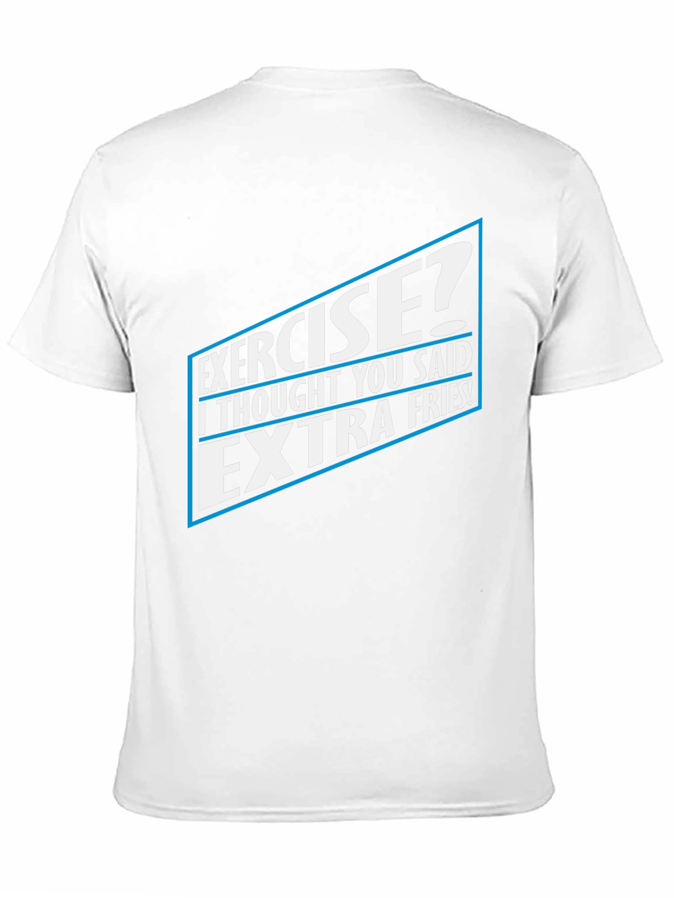 Black Exercise? Extra Fries! Funny Graphic Tee view 11