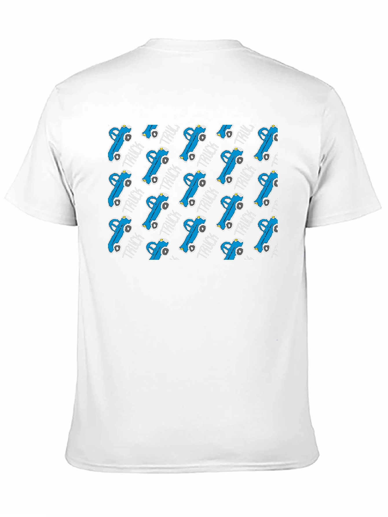 Black Truck Pattern Graphic Tee view 11