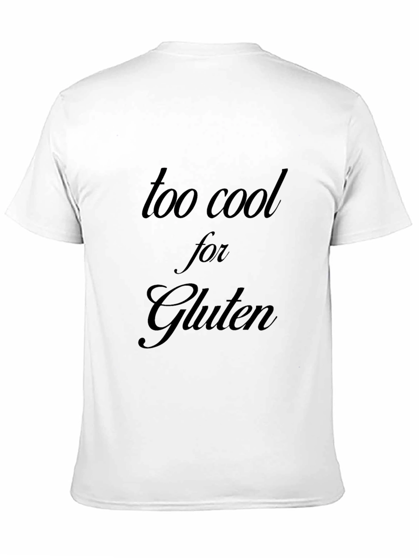 Black Too Cool for Gluten T-Shirt - Black, Casual Wear view 11