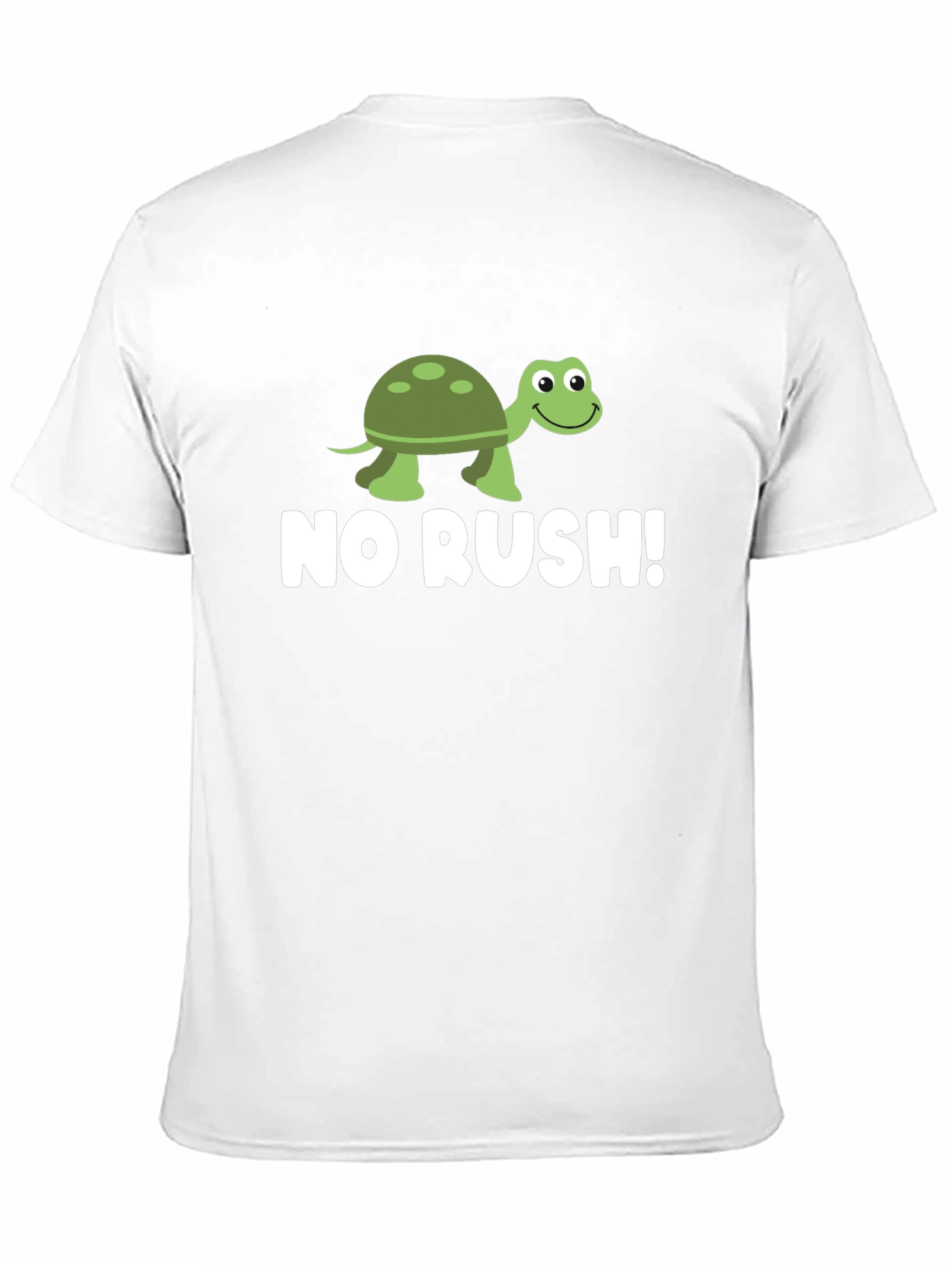 Black Funny Turtle No Rush T-Shirt view 11