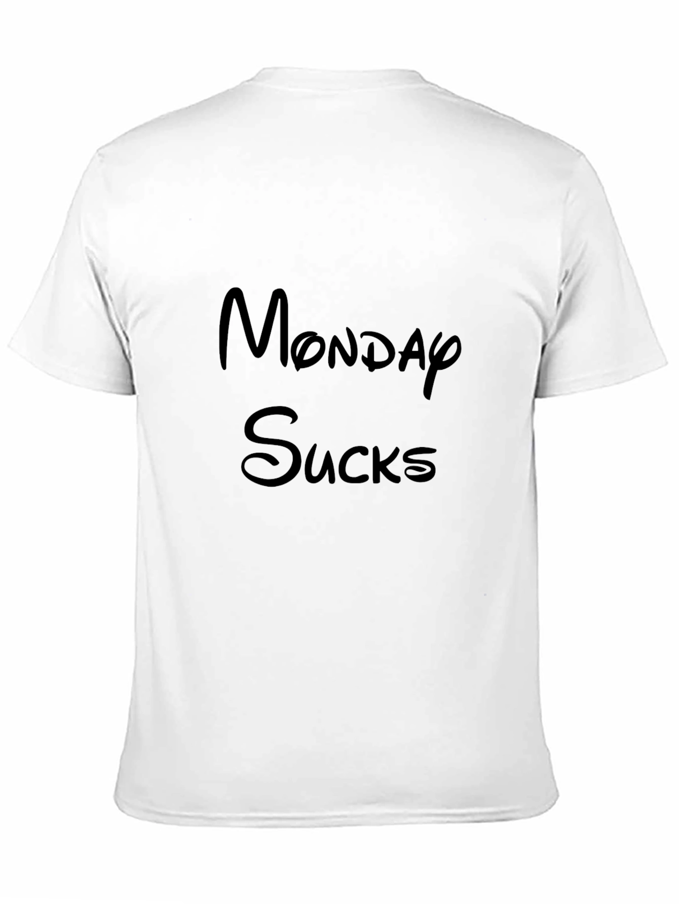Black Monday Sucks Graphic Tee - Black Cotton T-Shirt view 11