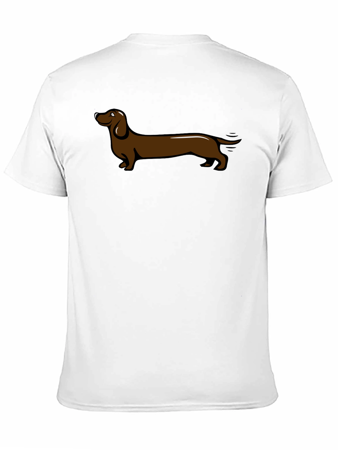 Black Dachshund Graphic T-Shirt - Black Crew Neck view 11