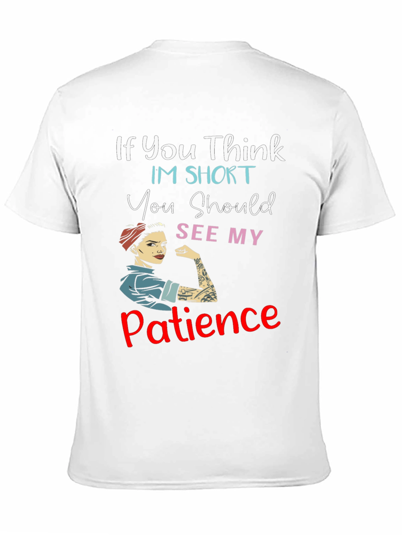 Black Funny Graphic Tee: My Patience T-Shirt view 11