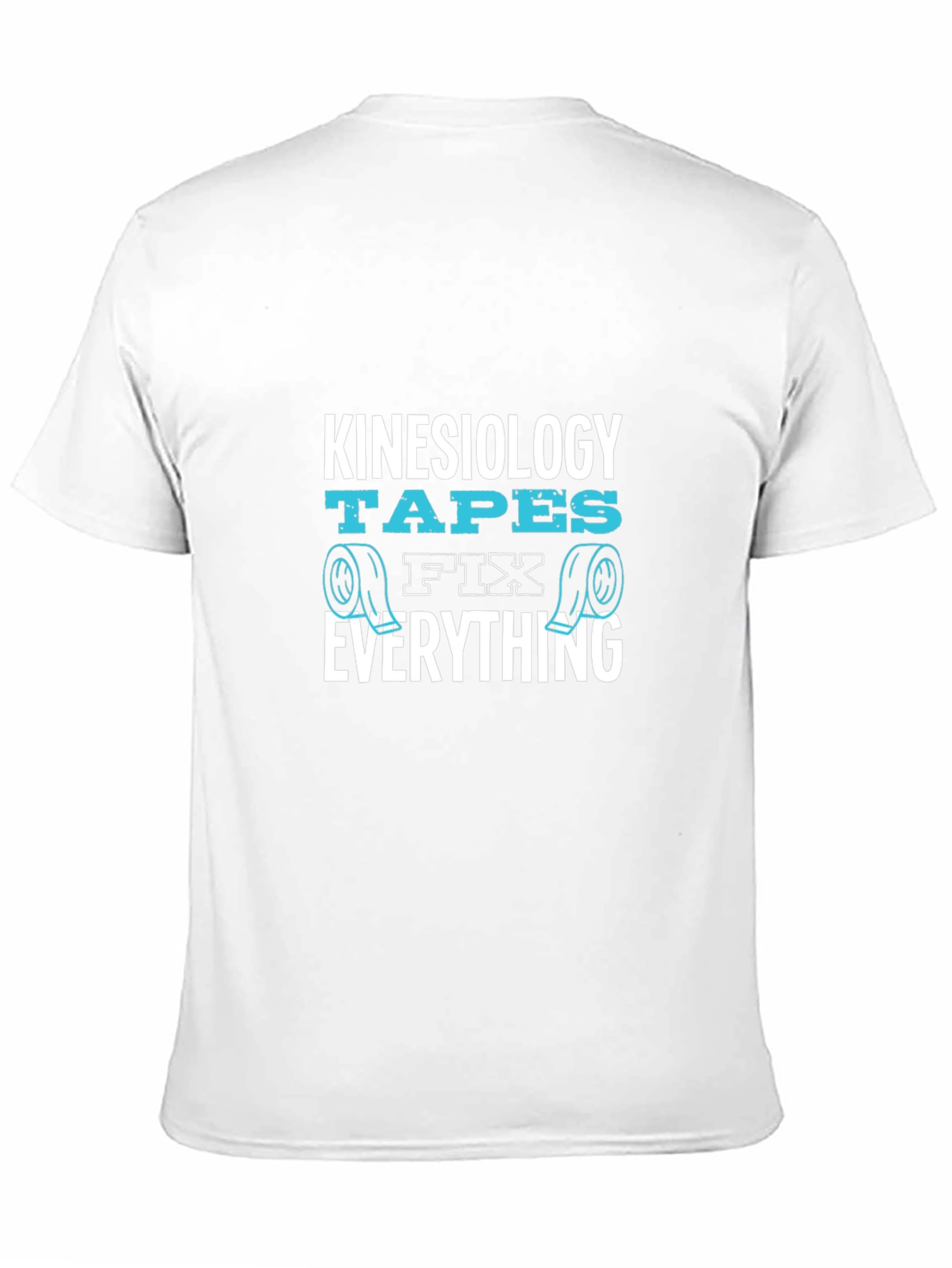 Black Kinesiology Tapes Fix Everything Black T-Shirt view 11