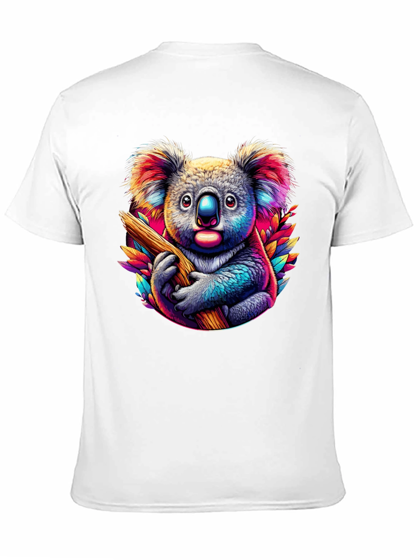 Black Koala Bear Graphic T-Shirt - Vibrant Colors view 11