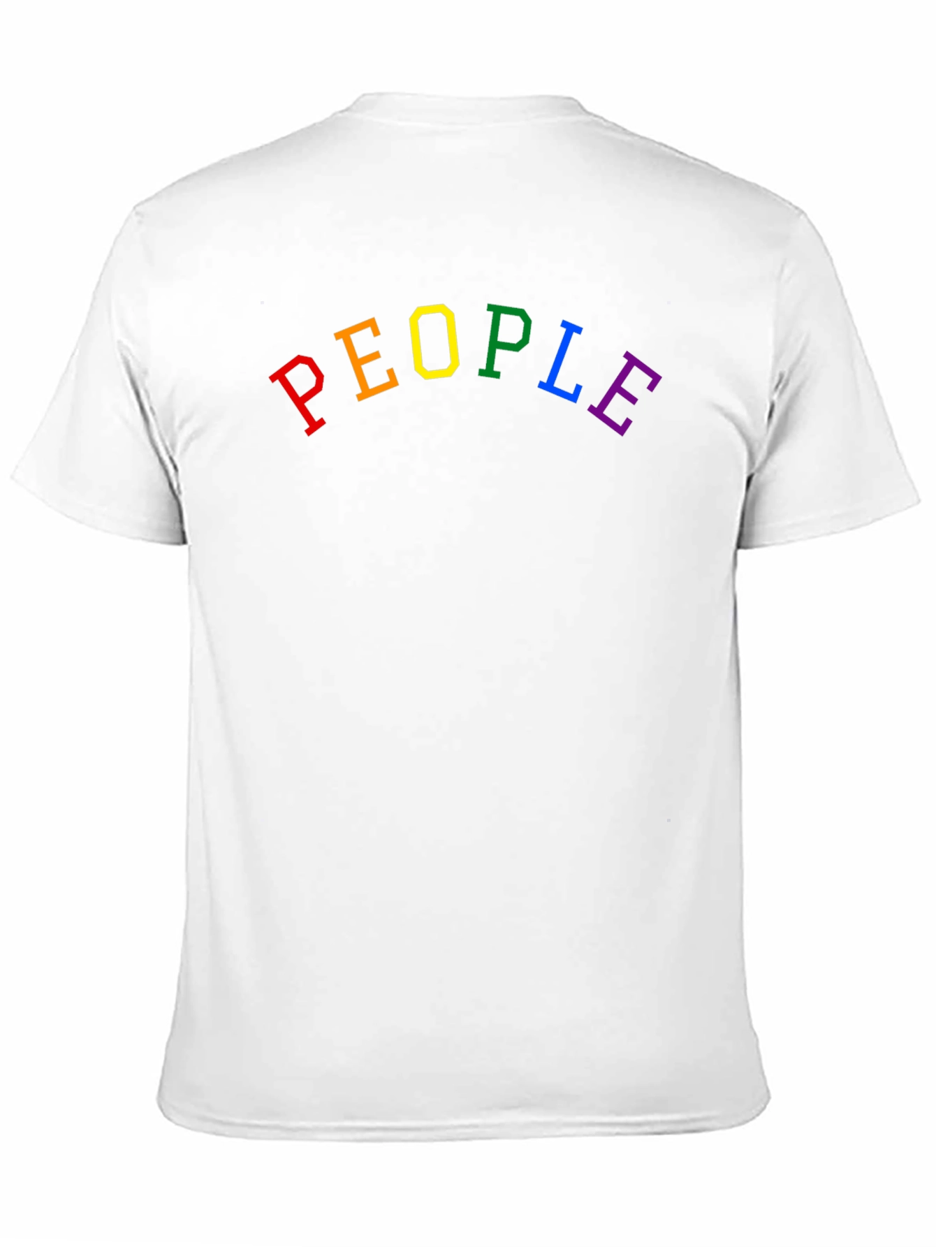 Black Rainbow PEOPLE Graphic Black T-Shirt view 11