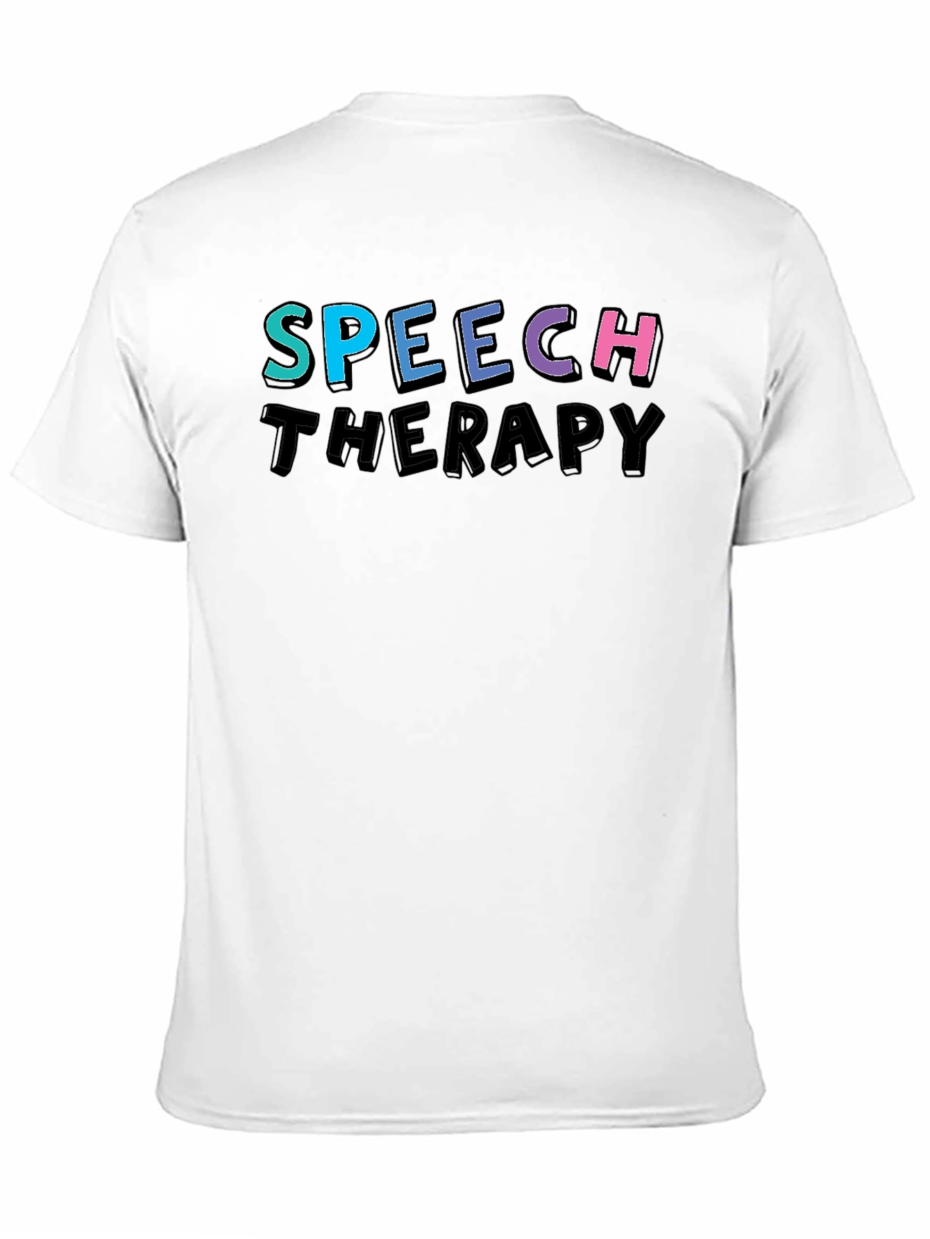 Black Speech Therapy T-Shirt - Colorful Graphic Tee view 11