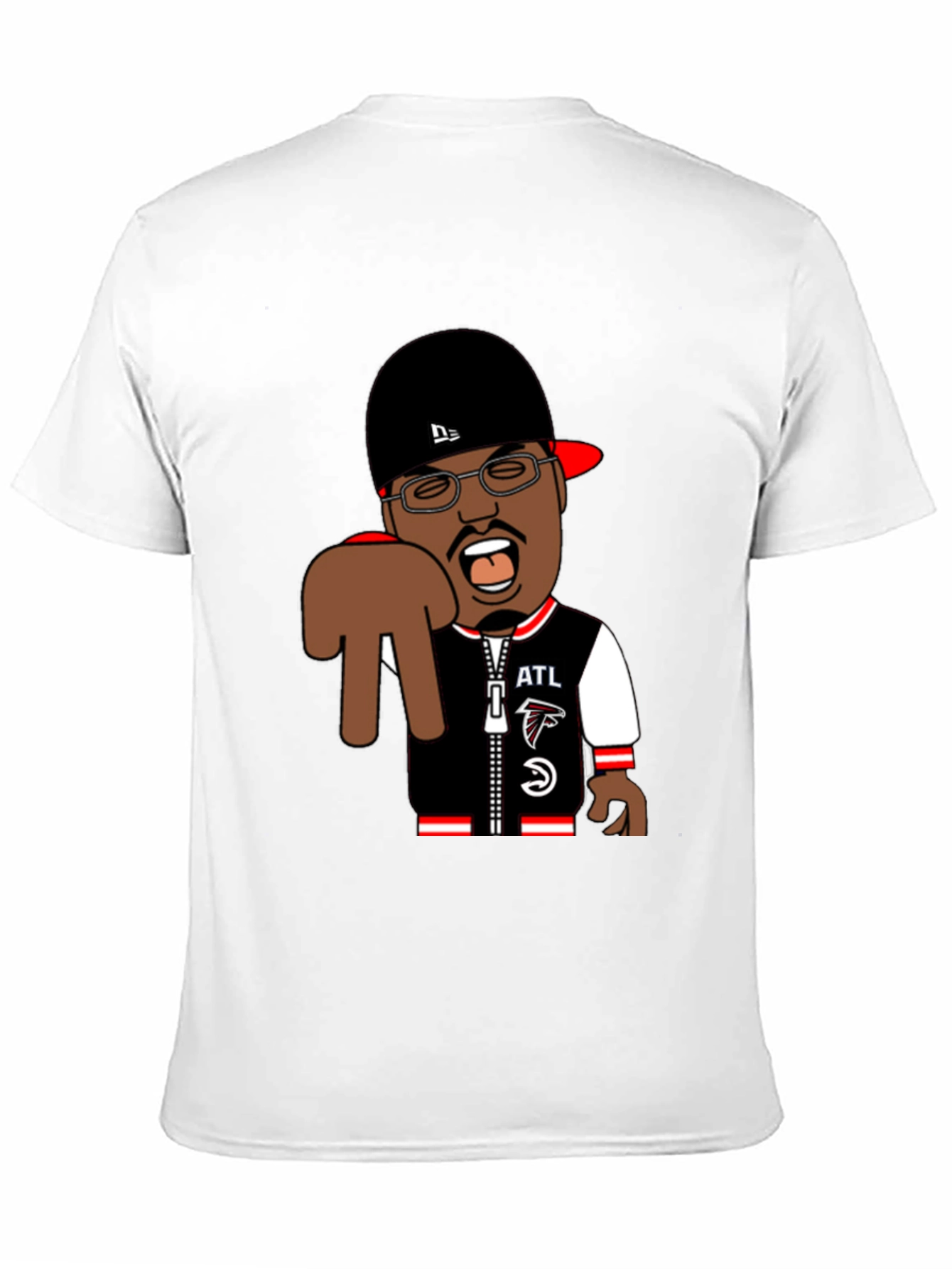 Black Cartoon Character Atlanta Falcons T-Shirt view 11