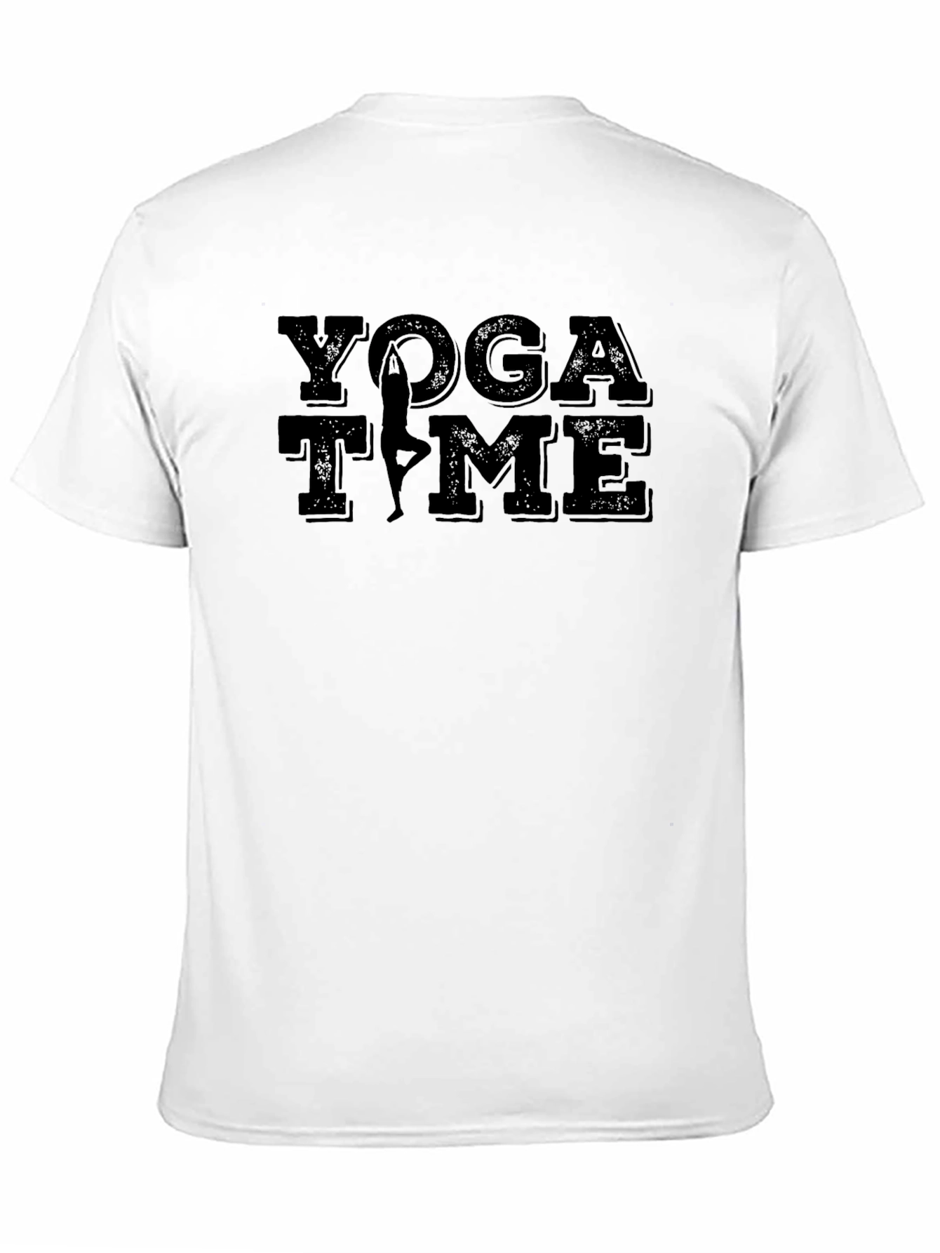 Black Yoga Time Graphic Tee - Black Cotton T-Shirt view 11
