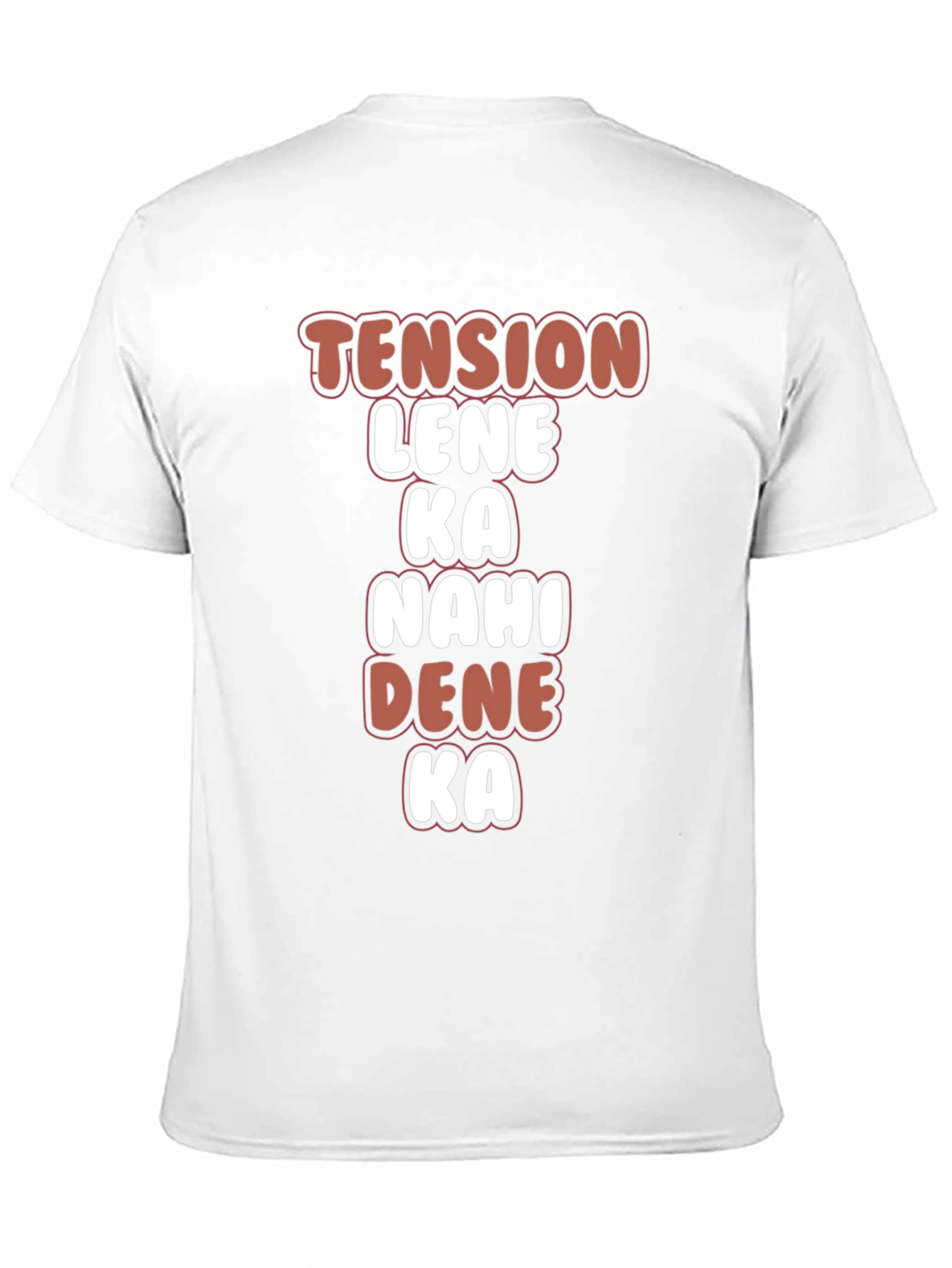 Black Tension Lene Ka Nahi Dena Ka Graphic Tee view 11