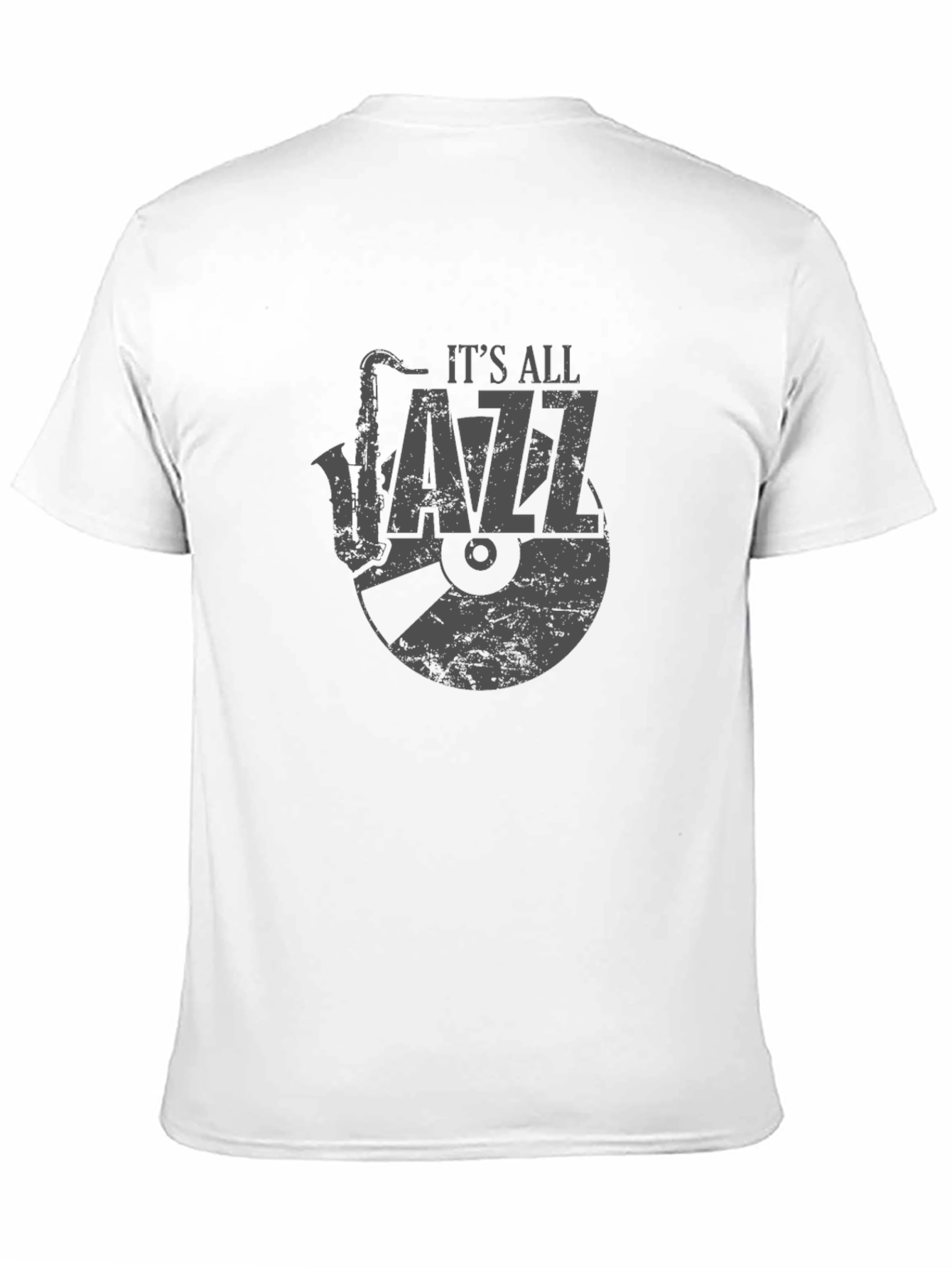 Black It's All Jazz Graphic Tee - Black Cotton T-Shirt view 11