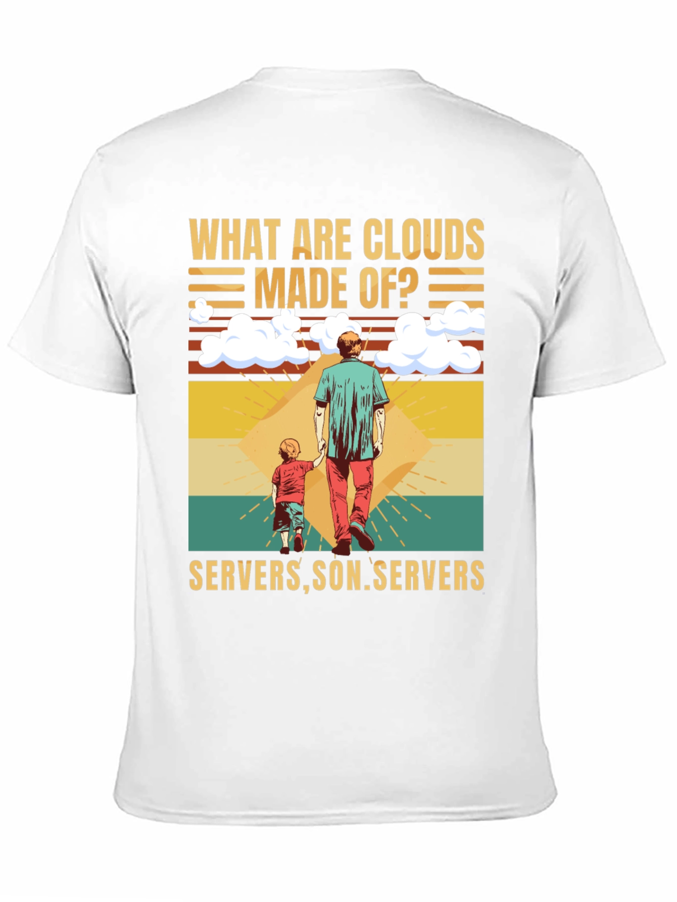 Black Cloud Made of Servers Funny T-Shirt view 11