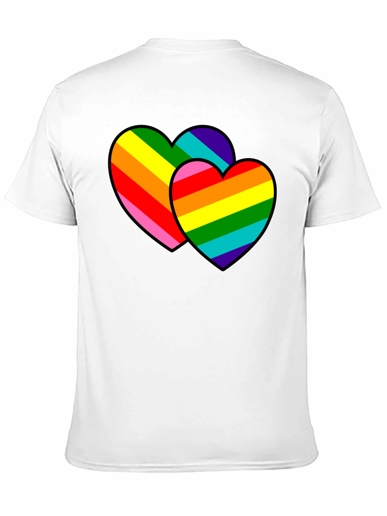 Black Rainbow Hearts Graphic Tee - Pride Love view 11