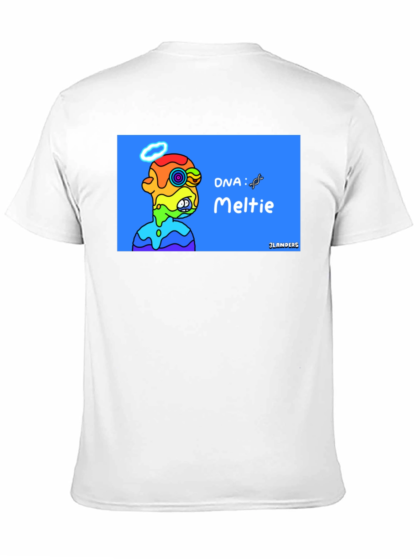 Black Melting Rainbow Character Graphic Tee - Cool Unique Design view 11