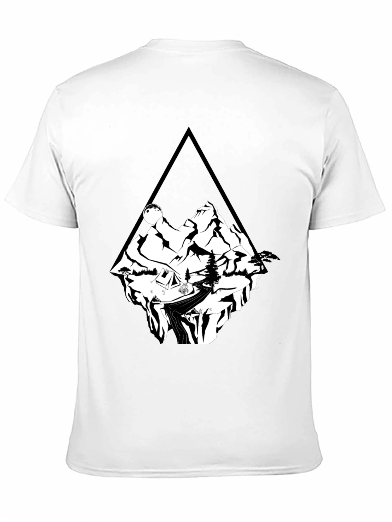 Black Mountain Adventure T-Shirt - Black Cotton Tee view 11