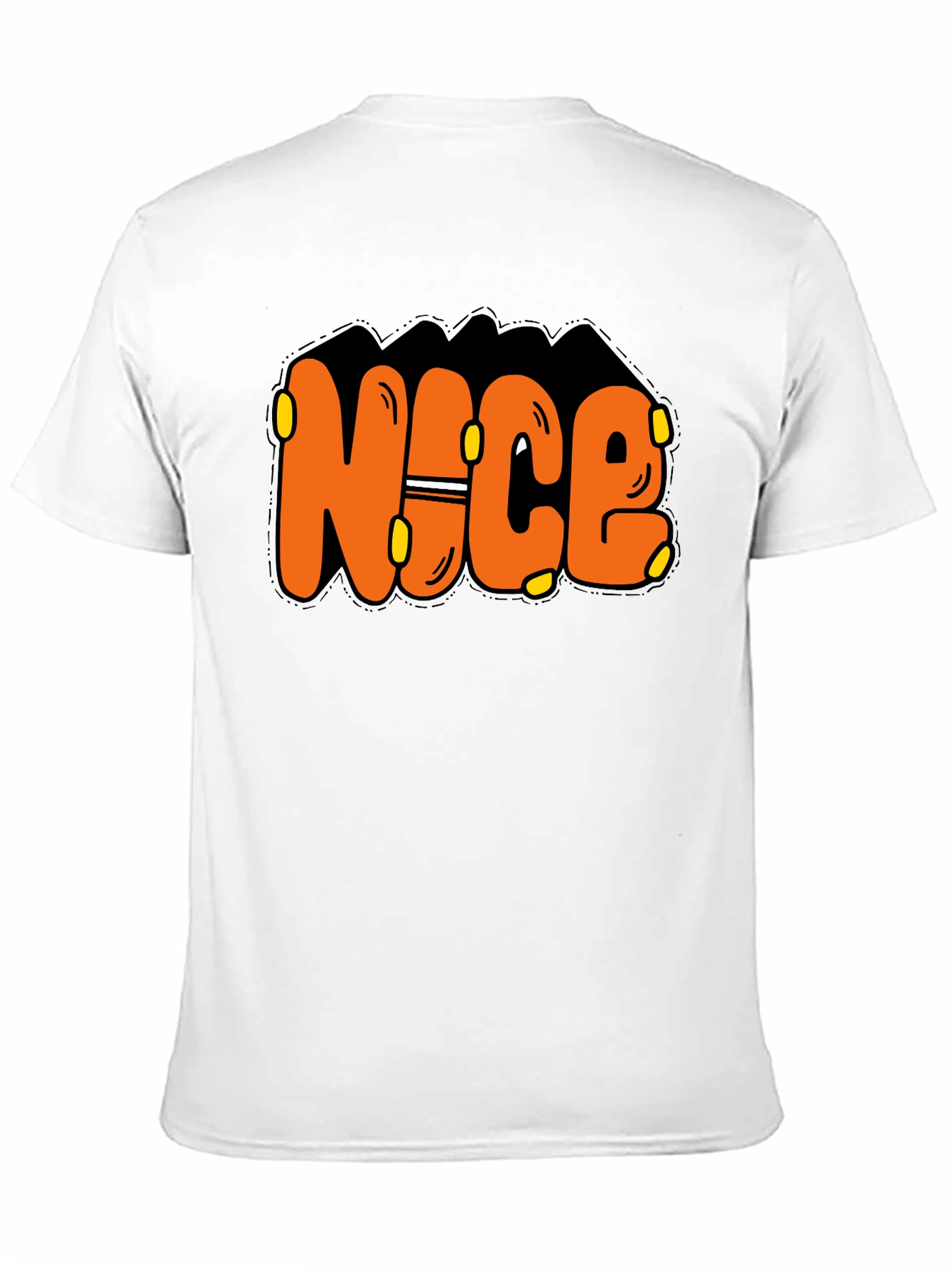 Black Nice Graphic Print T-Shirt view 11