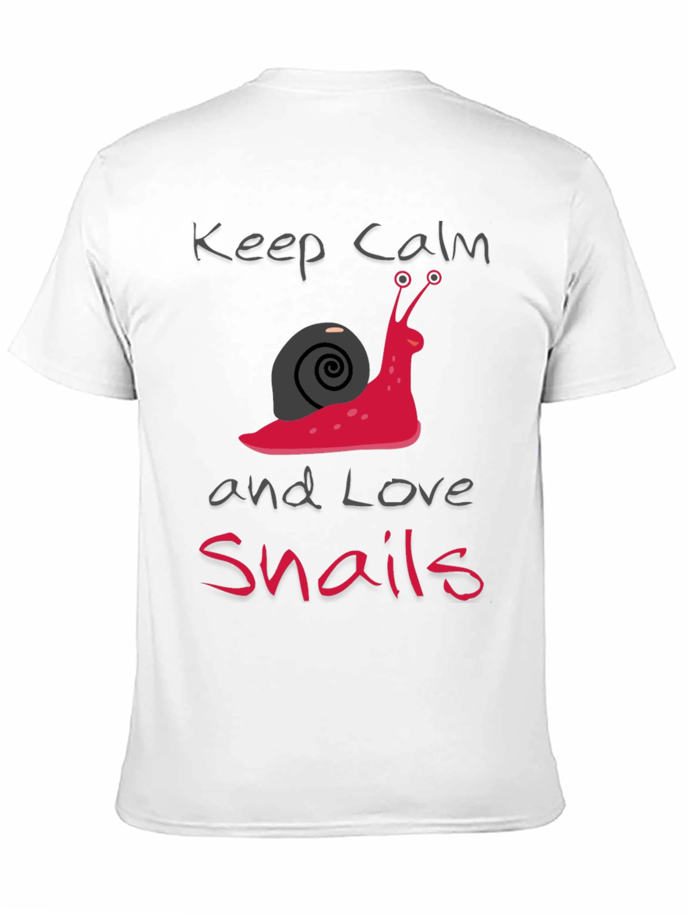 Black Keep Calm and Love Snails Black T-Shirt view 11