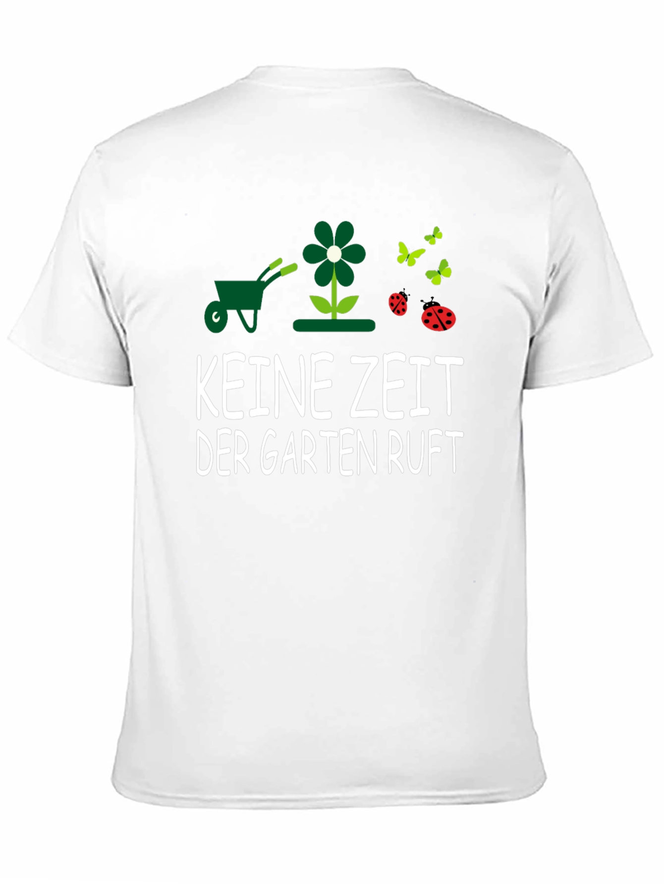 Black Gardening T-Shirt - KEINE ZEIT DER GARTEN RUFT - Garden Lover Tee view 11