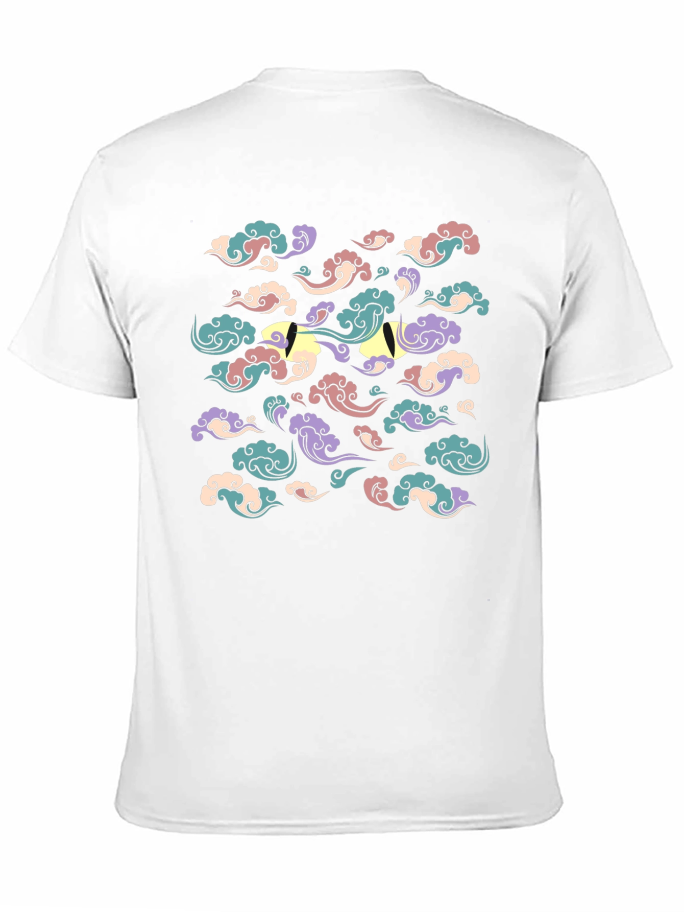 Black Mystic Cloud Cat Eyes Graphic Tee - Soft Cotton Blend view 11